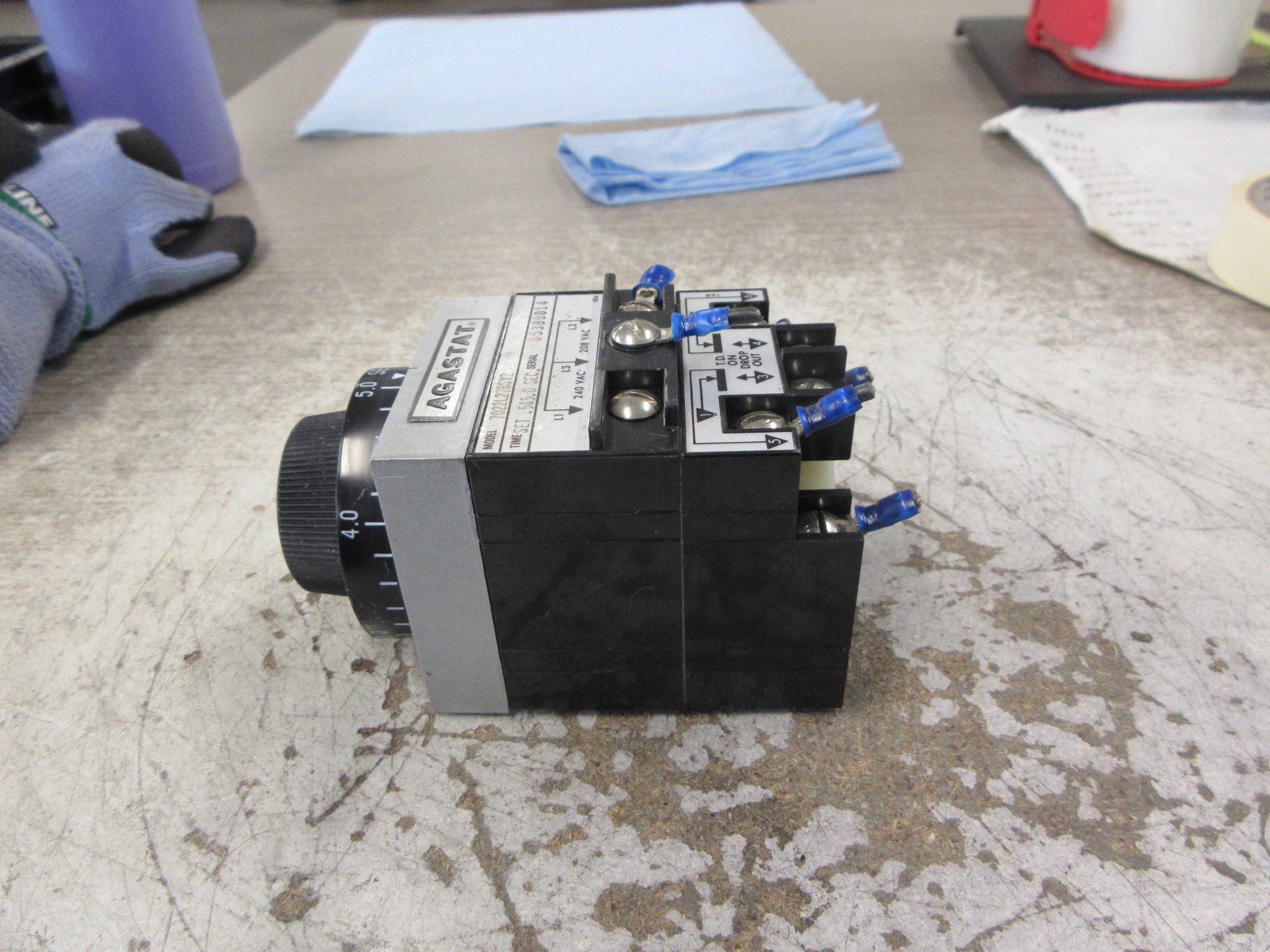 Agastat Timer 7022L27BSY2 Time: Set 0.5 & 5.0Sec 208-240V Coil Used