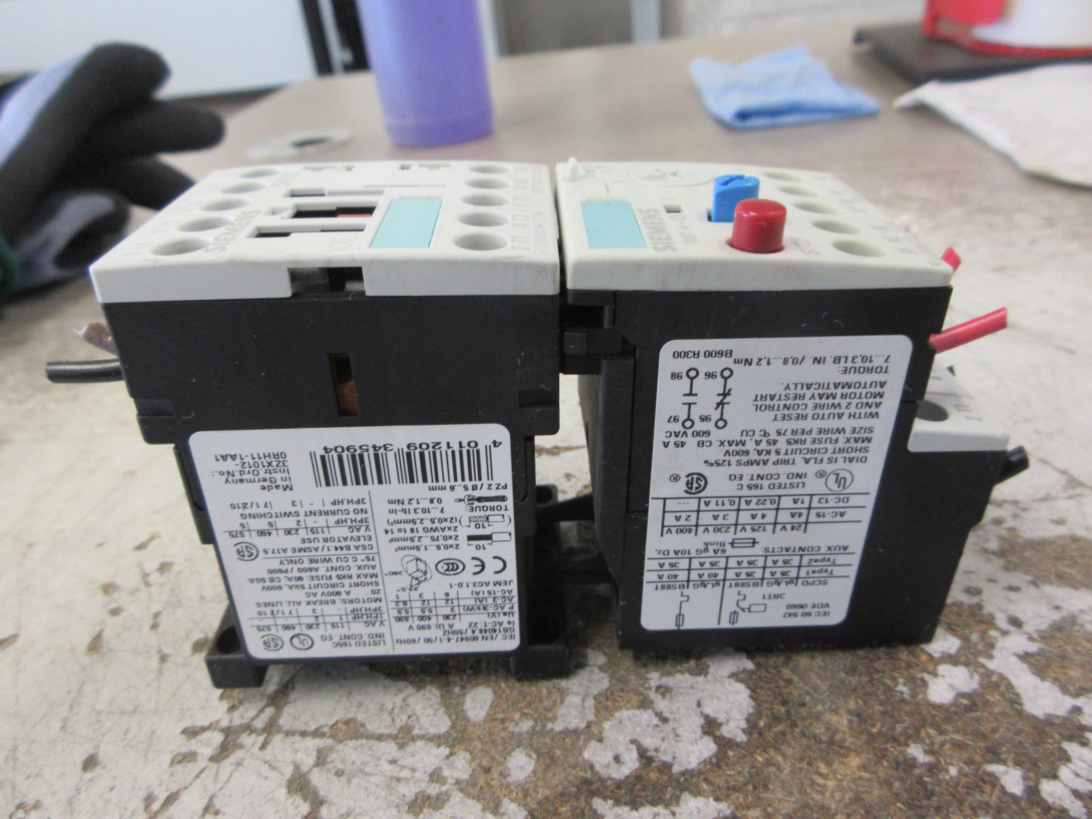 Siemens Sirius Starter 3RT1017-1AK61 / 3RB1015-2SB0 110V Coil Trip: 3-12A Used
