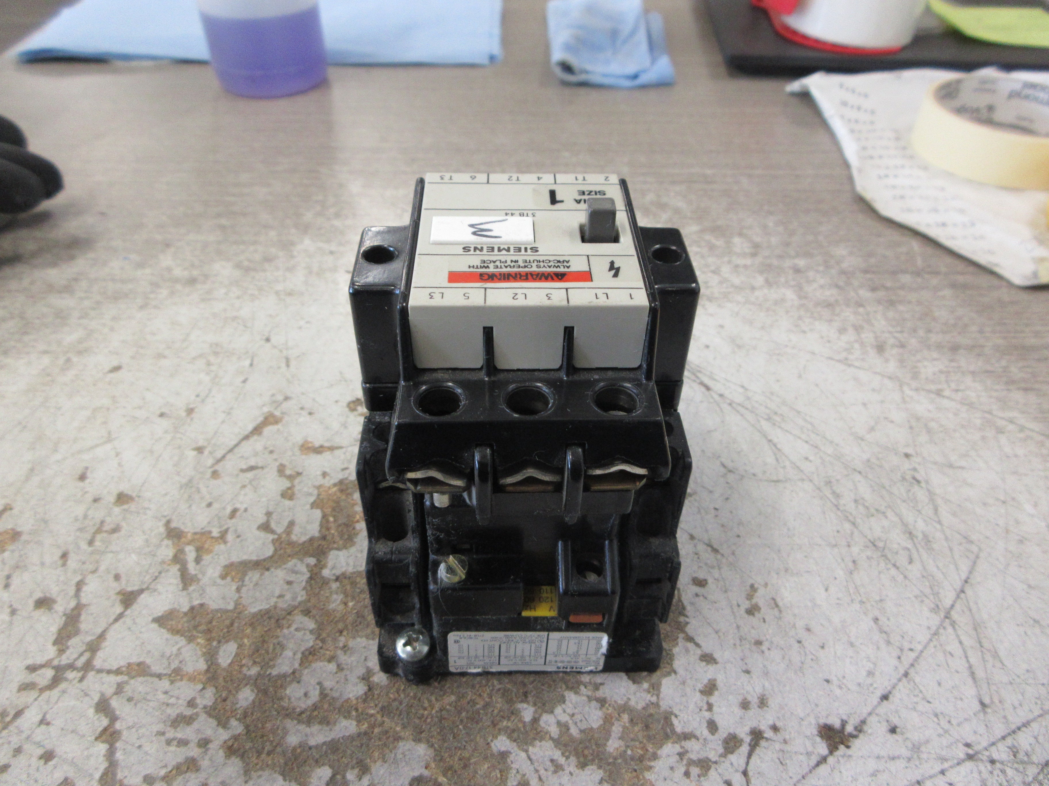 Siemens Size 1 Contactor 3TB44 17-0A 120C Coil 27A 600V Used