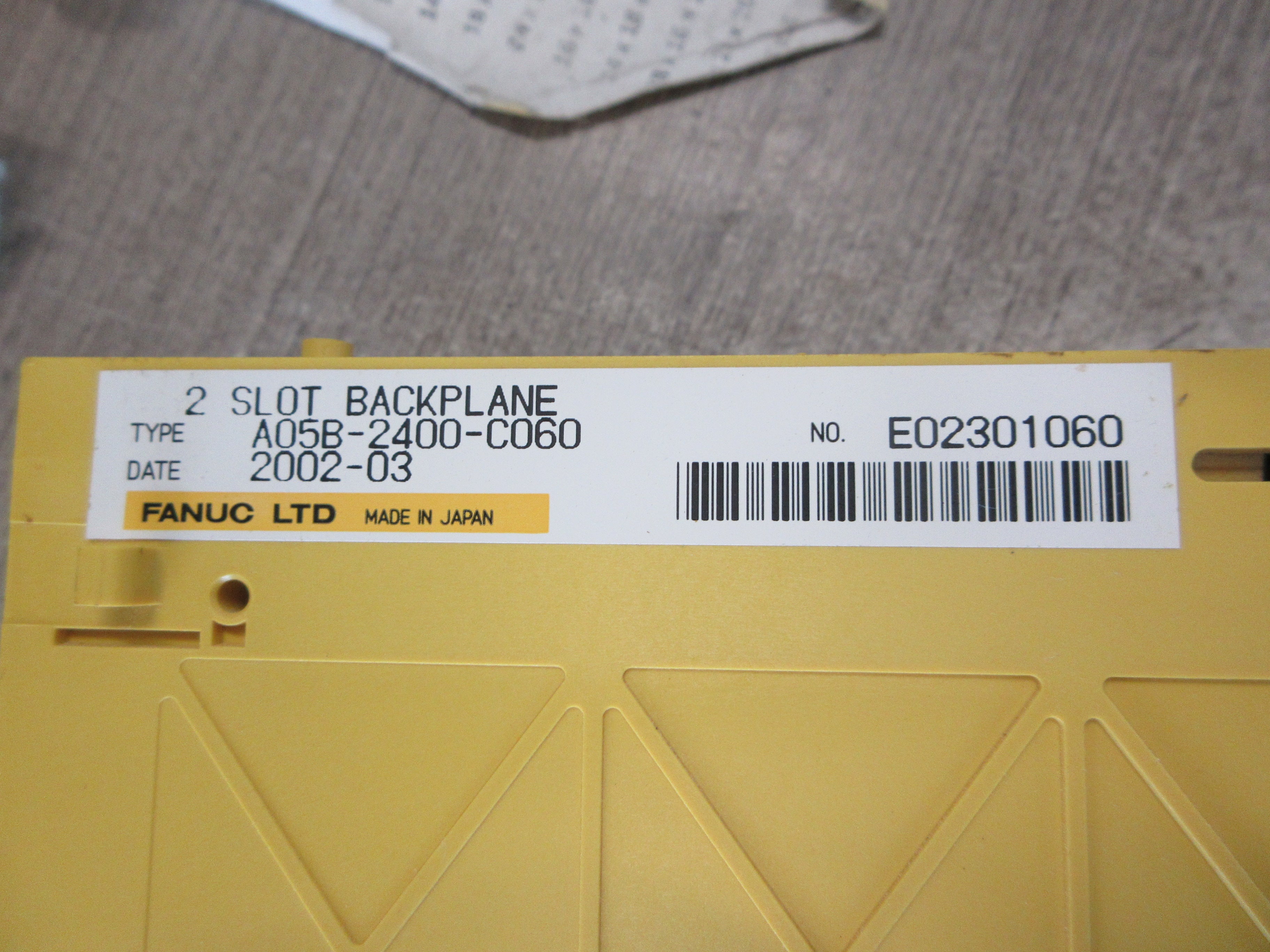 Fanuc Backplane A05B-2400-C060 2-Slot Used