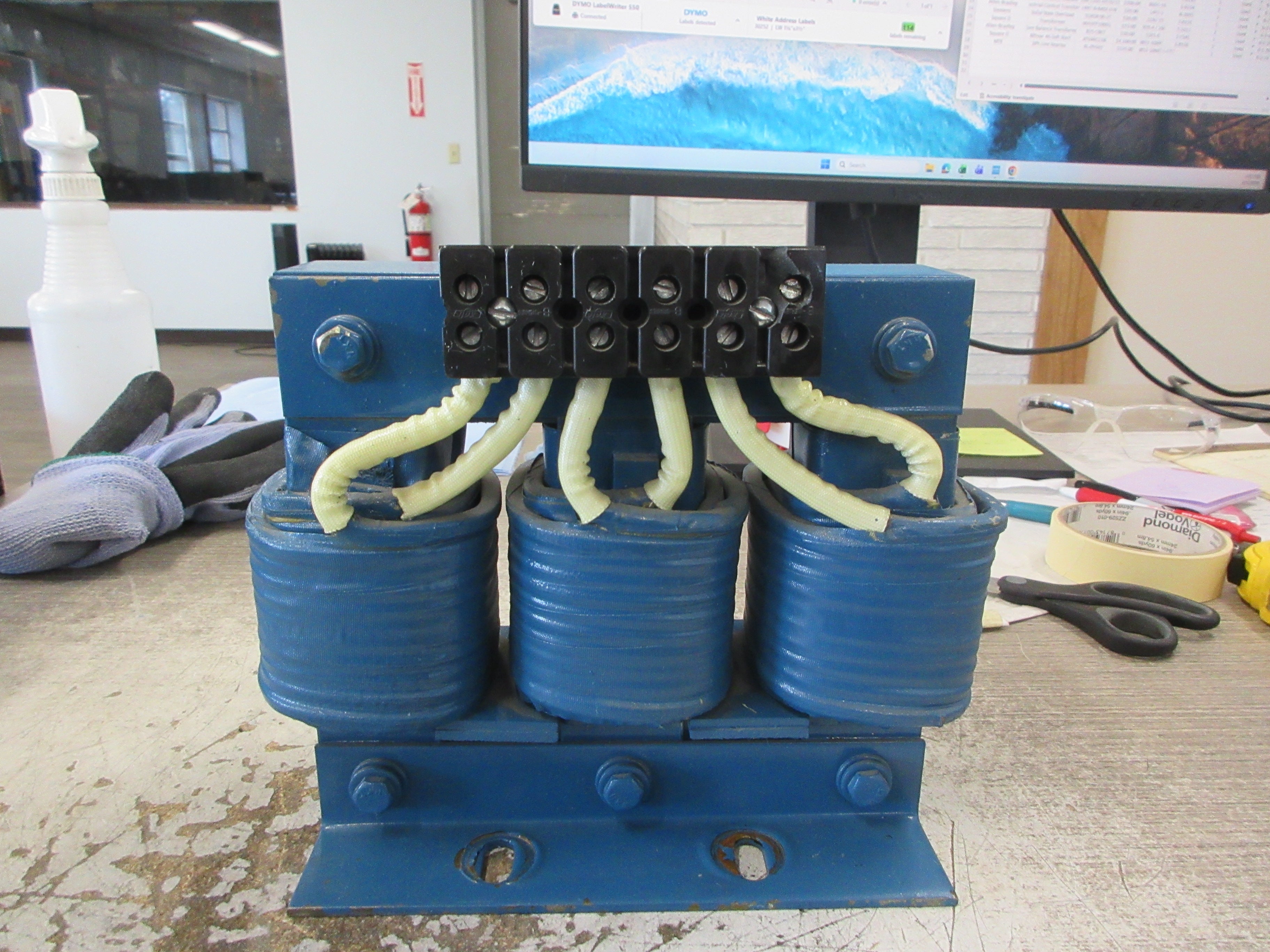 MTE 3Ph Line Reactor RL-05502 0.5mH 55A 600V 50/60Hz Used
