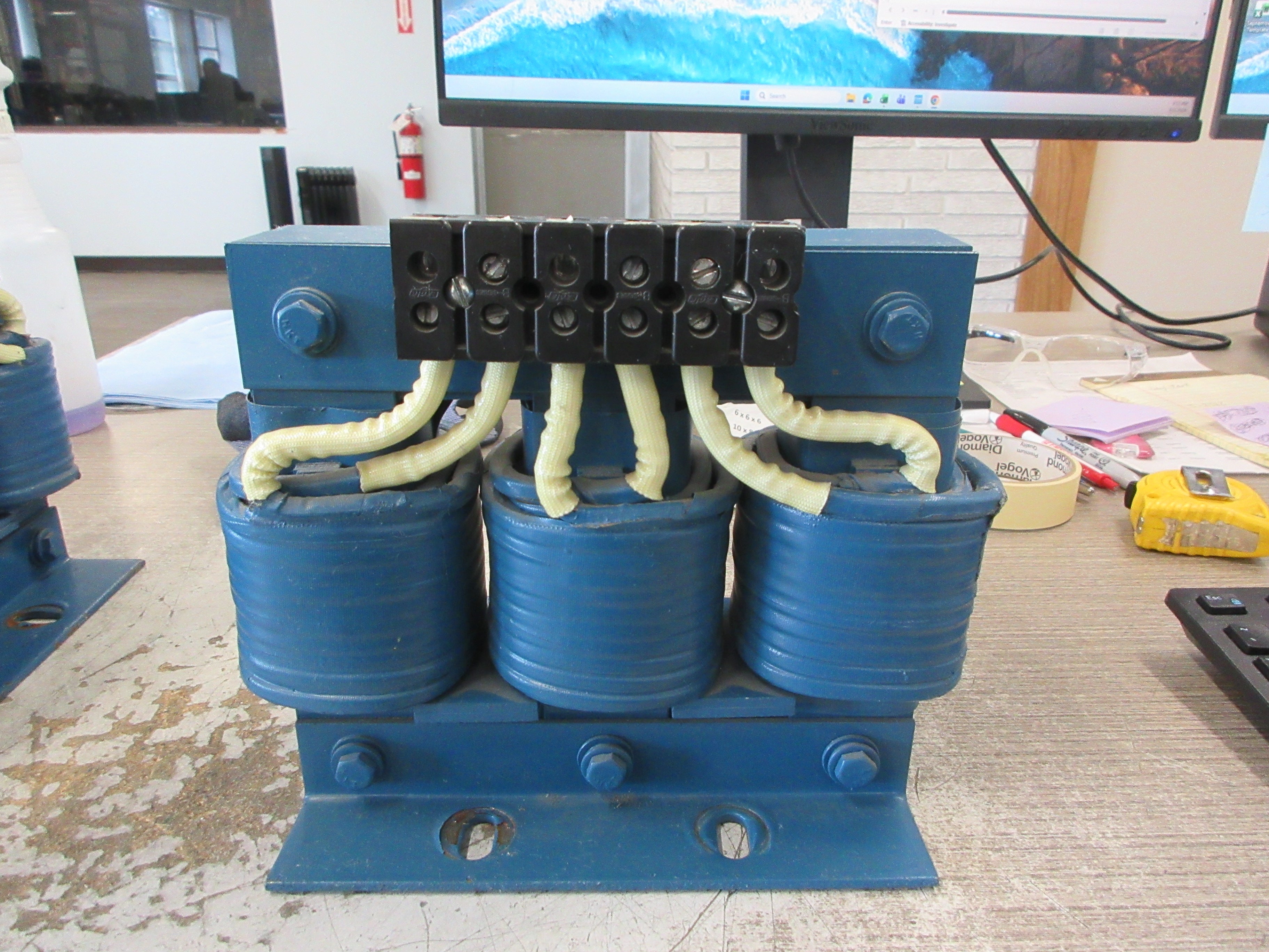 MTE 3Ph Line Reactor RL-05502 0.5mH 55A 600V 50/60Hz Used