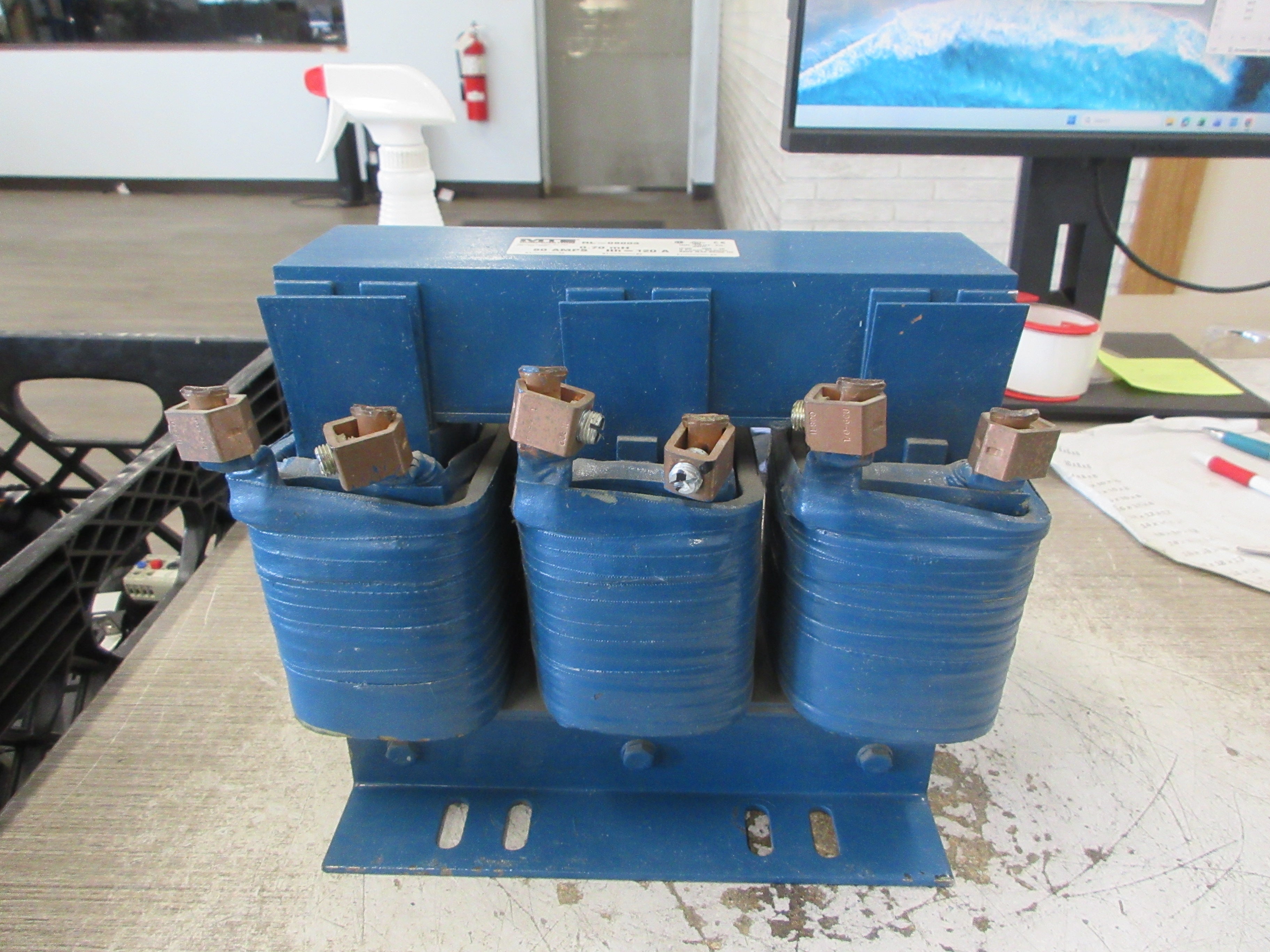 MTE 3Ph Line Reactor RL-08003 80A 0.70mH 690V 50/60Hz Used