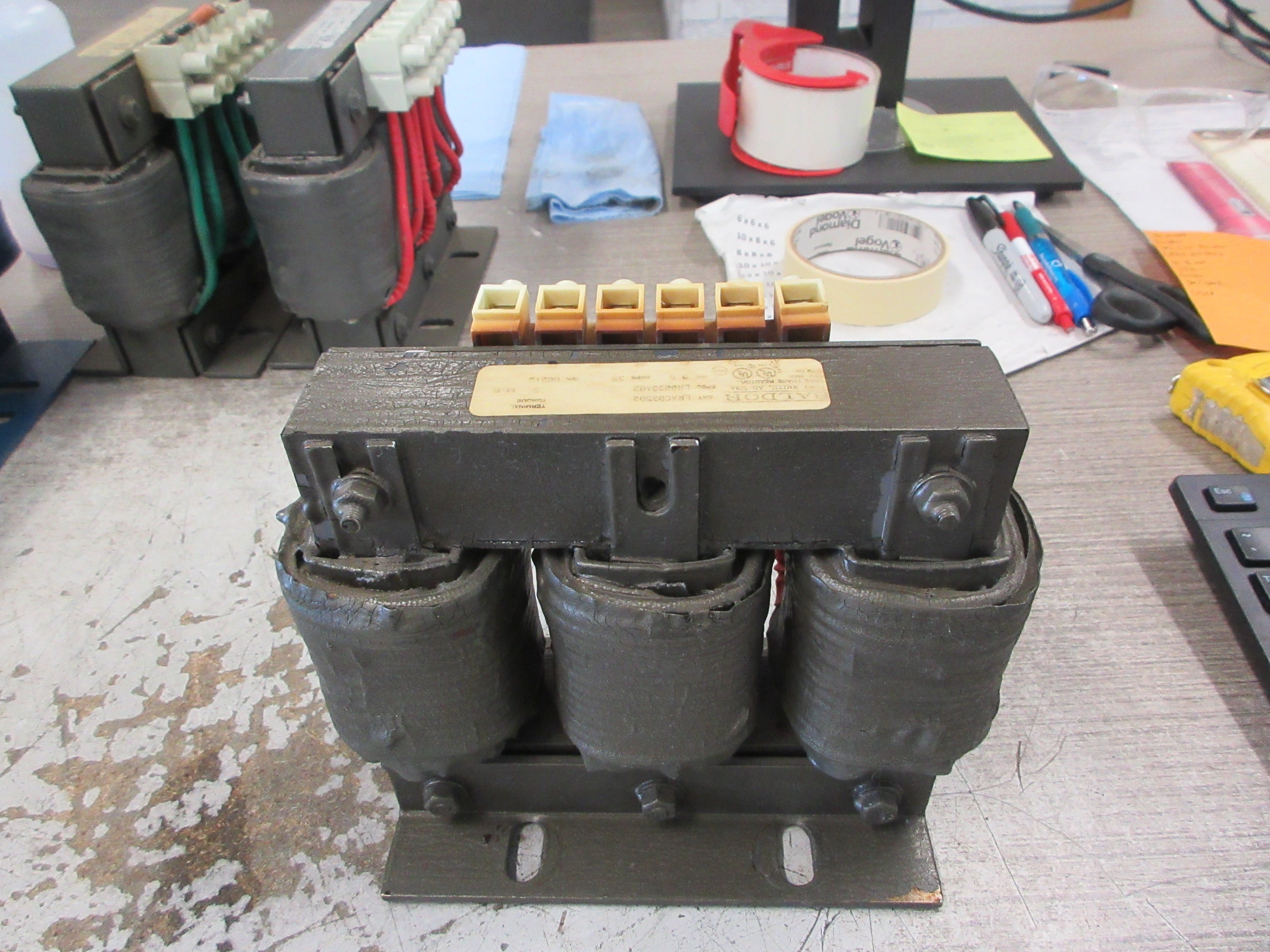 Baldor 3Ph Line Reactor LRAC03502 0.8mH 35A 600V 50/60Hz Used
