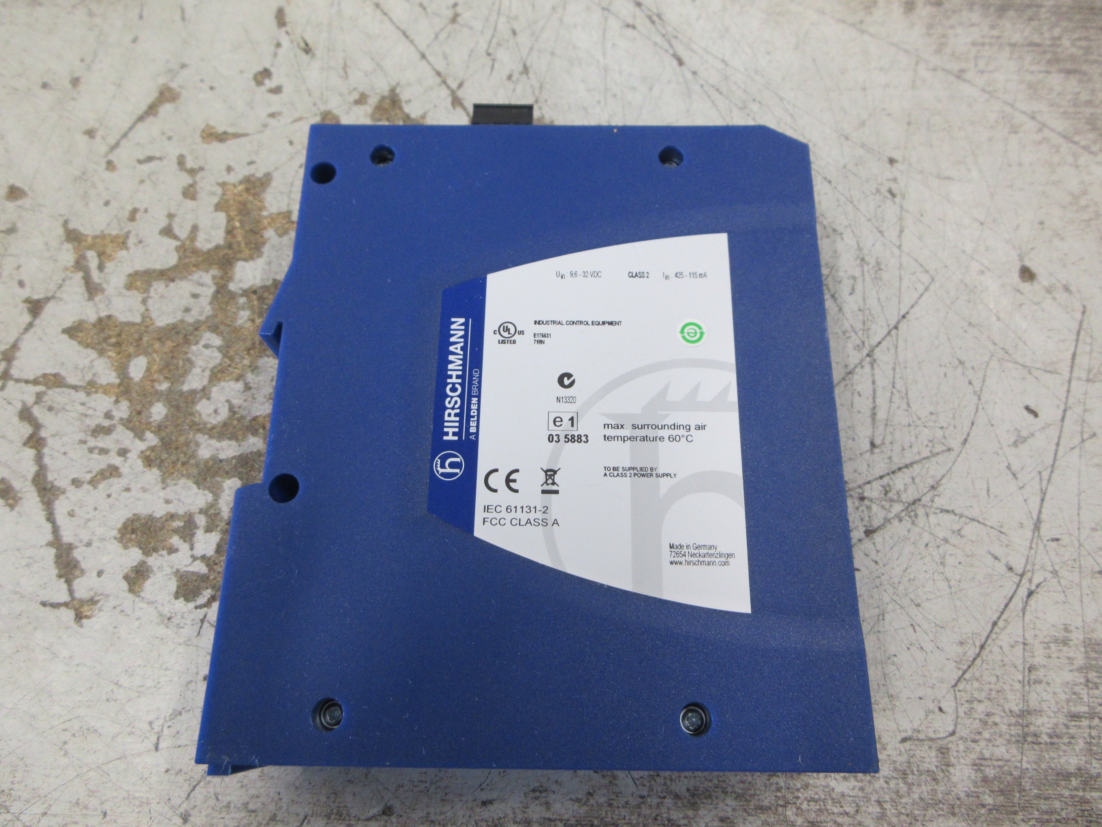 Hirschmann Rail Ethernet Switch SPIDER II 8TX 8-Port Used
