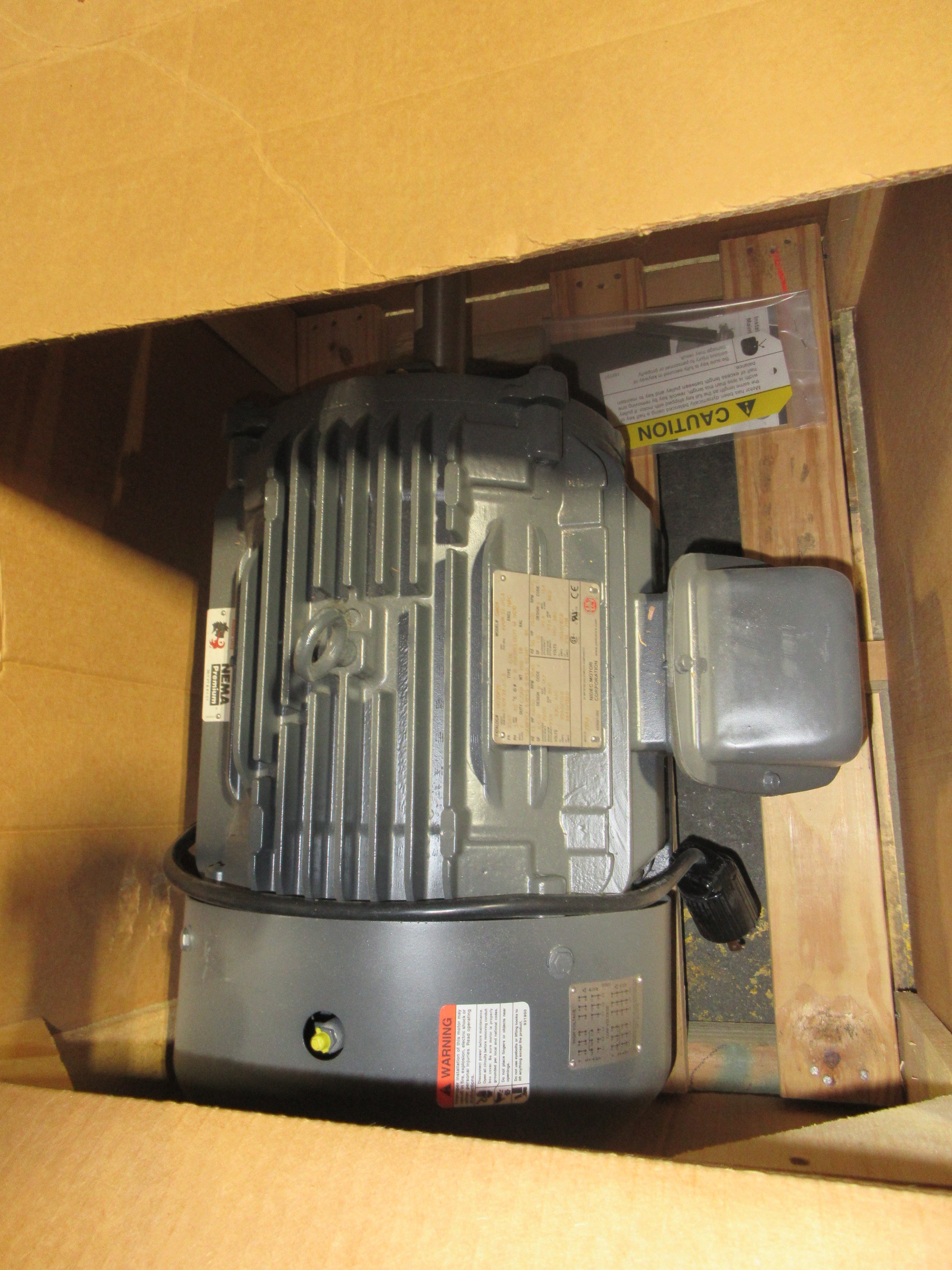 US Motors Motor HD20P2E 20HP 230-460/200-400V 1775/1470RPM 3Ph New Surplus