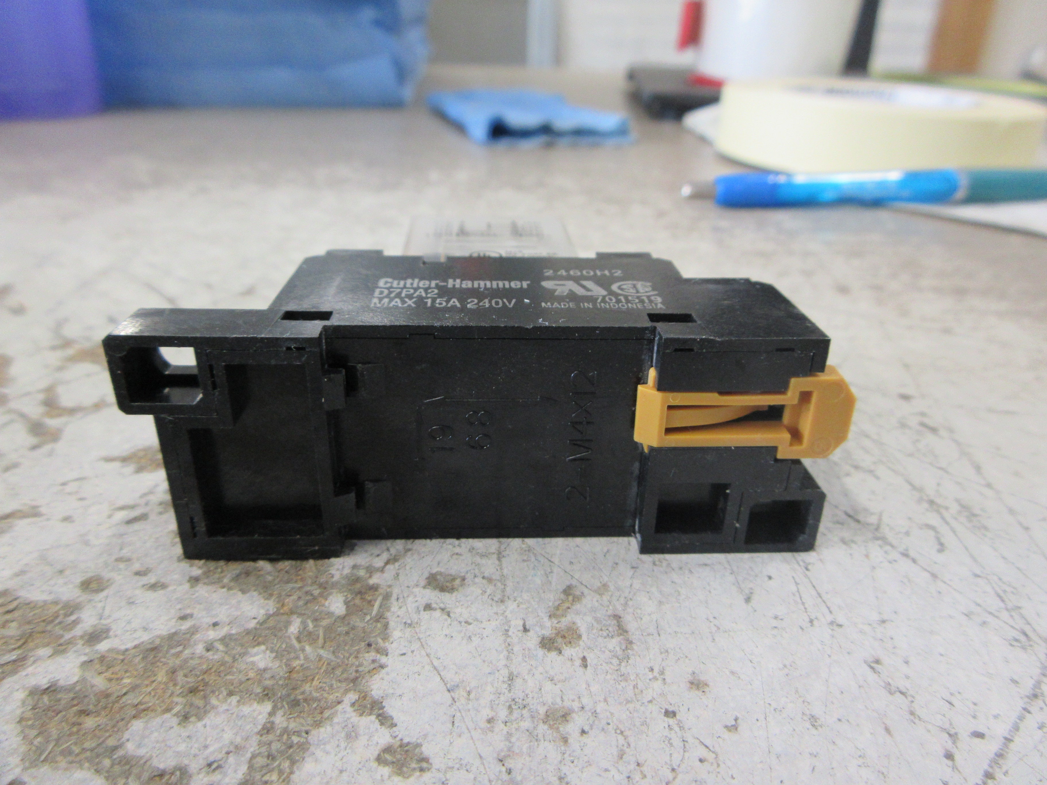Eaton Relay D7PR1R1 12VDC Coil W/Base Used