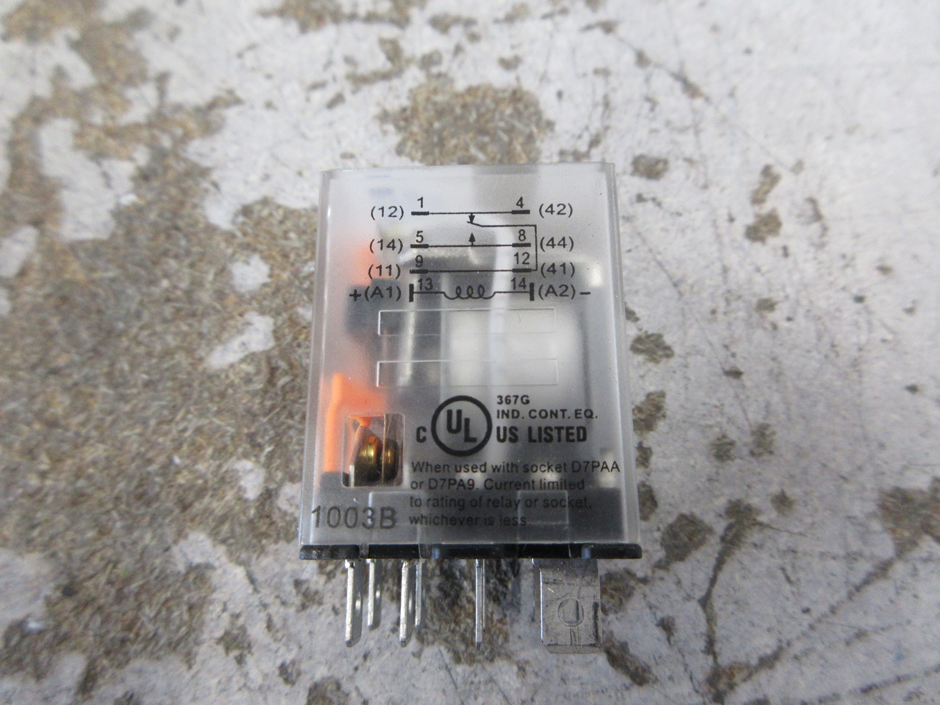 Eaton Relay D7PR1R1 12VDC Coil Used