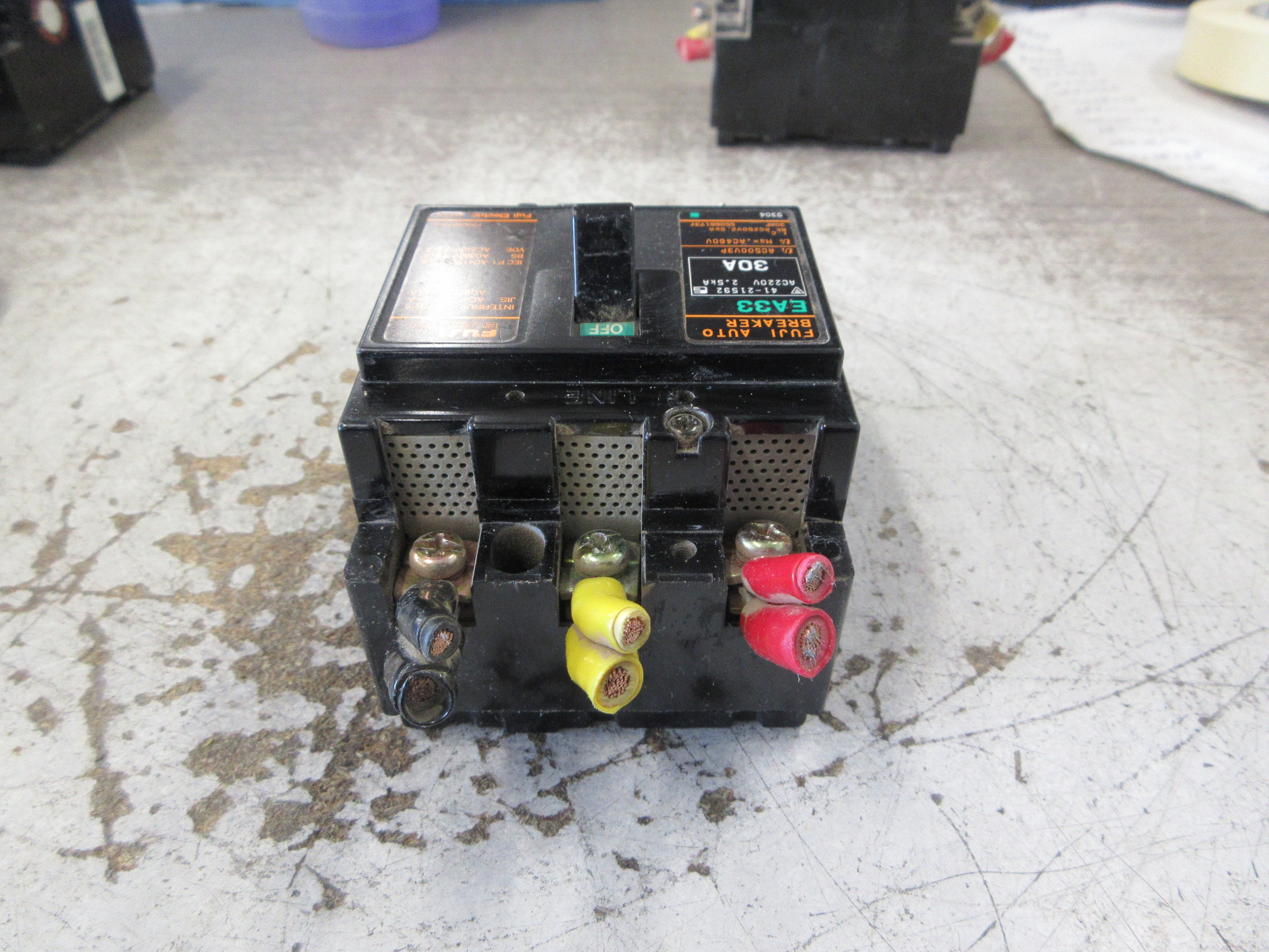 Fuji Electric Circuit Breaker EA33 30A 460V 3P Used