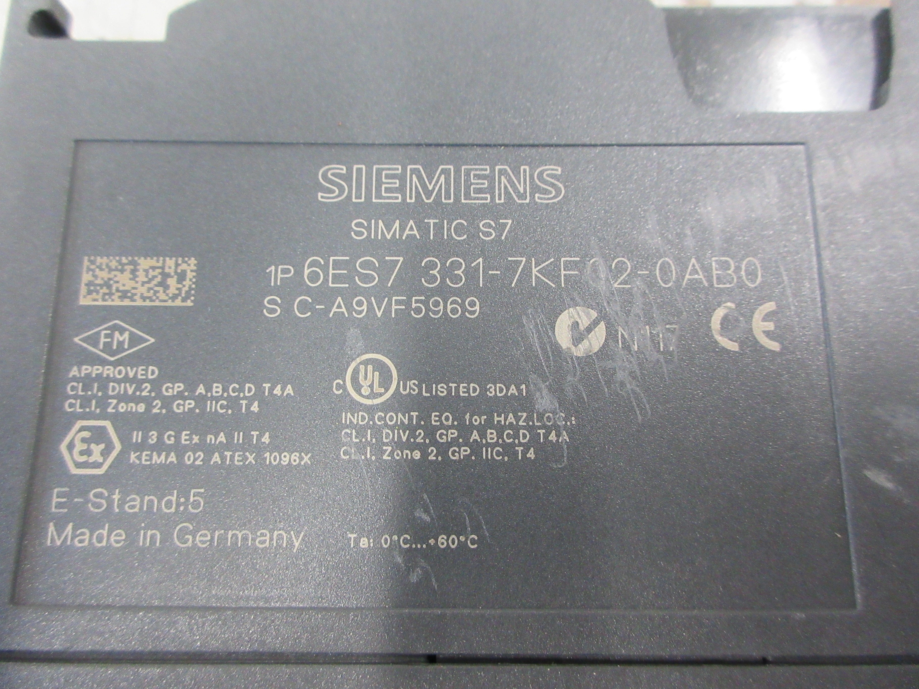 Siemens Simatic S7 Analog Input Module 6ES7 331-7KF02-0AB0 E-Stand: 5 Used