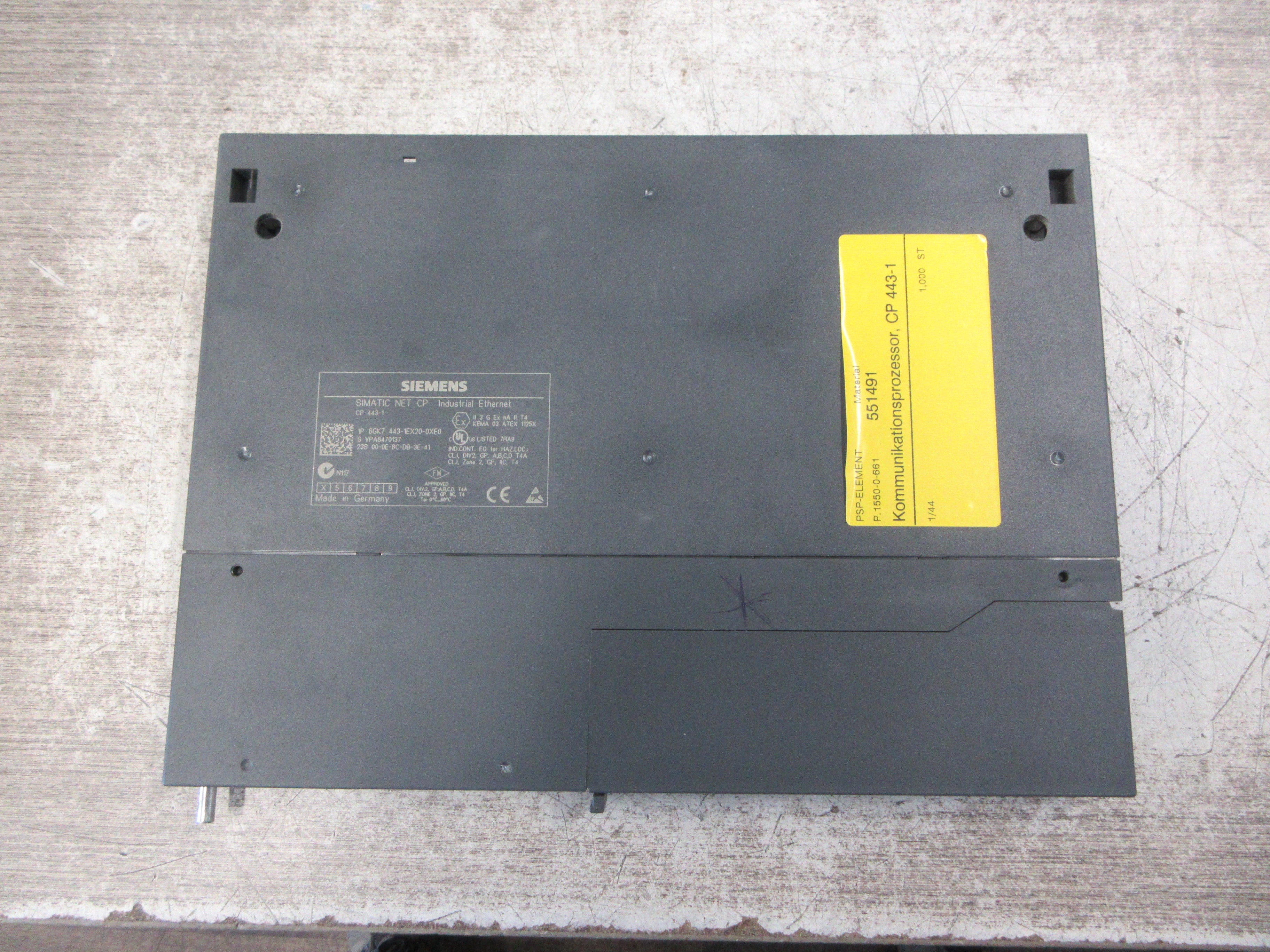 Siemens Simatic Net CP Industrial Ethernet Module 6GK7 443-1EX20-0XE0 Used