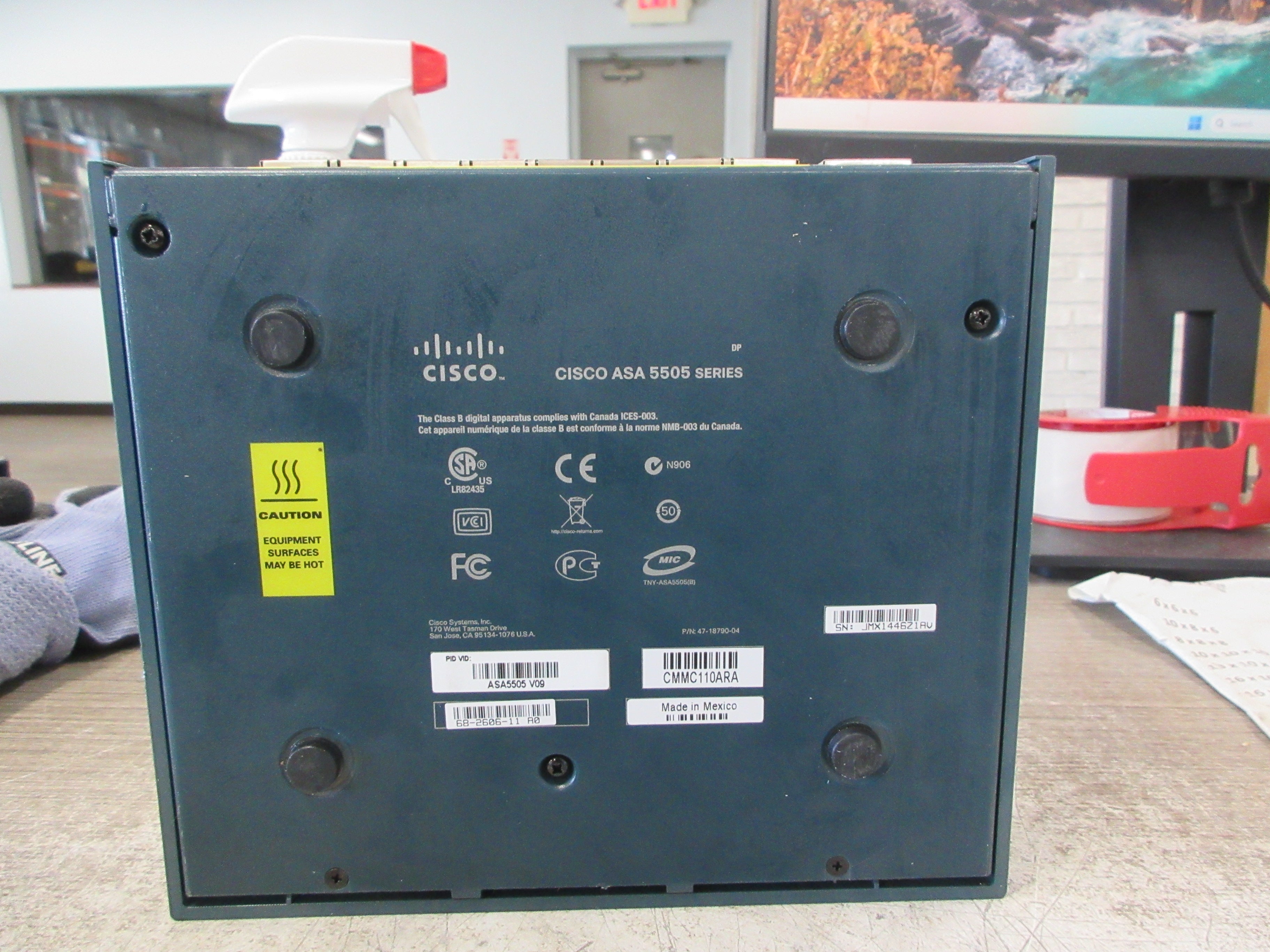 Cisco ASA 5505 Series Adaptive Security Appliance 47-18790-04 8-Port Used