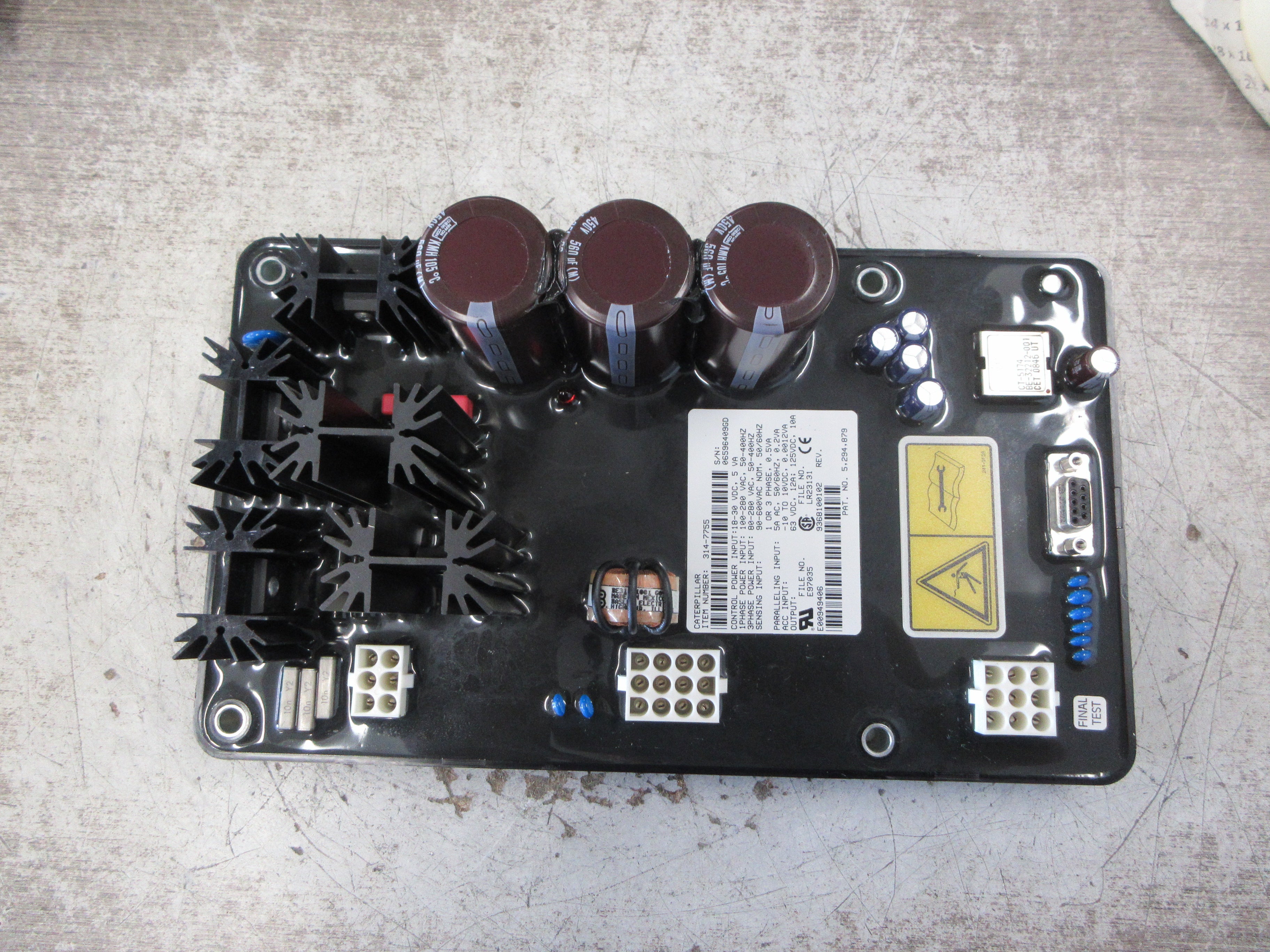 Caterpillar Digital Voltage Regulator 314-7755 Control: 18-30VDC Used