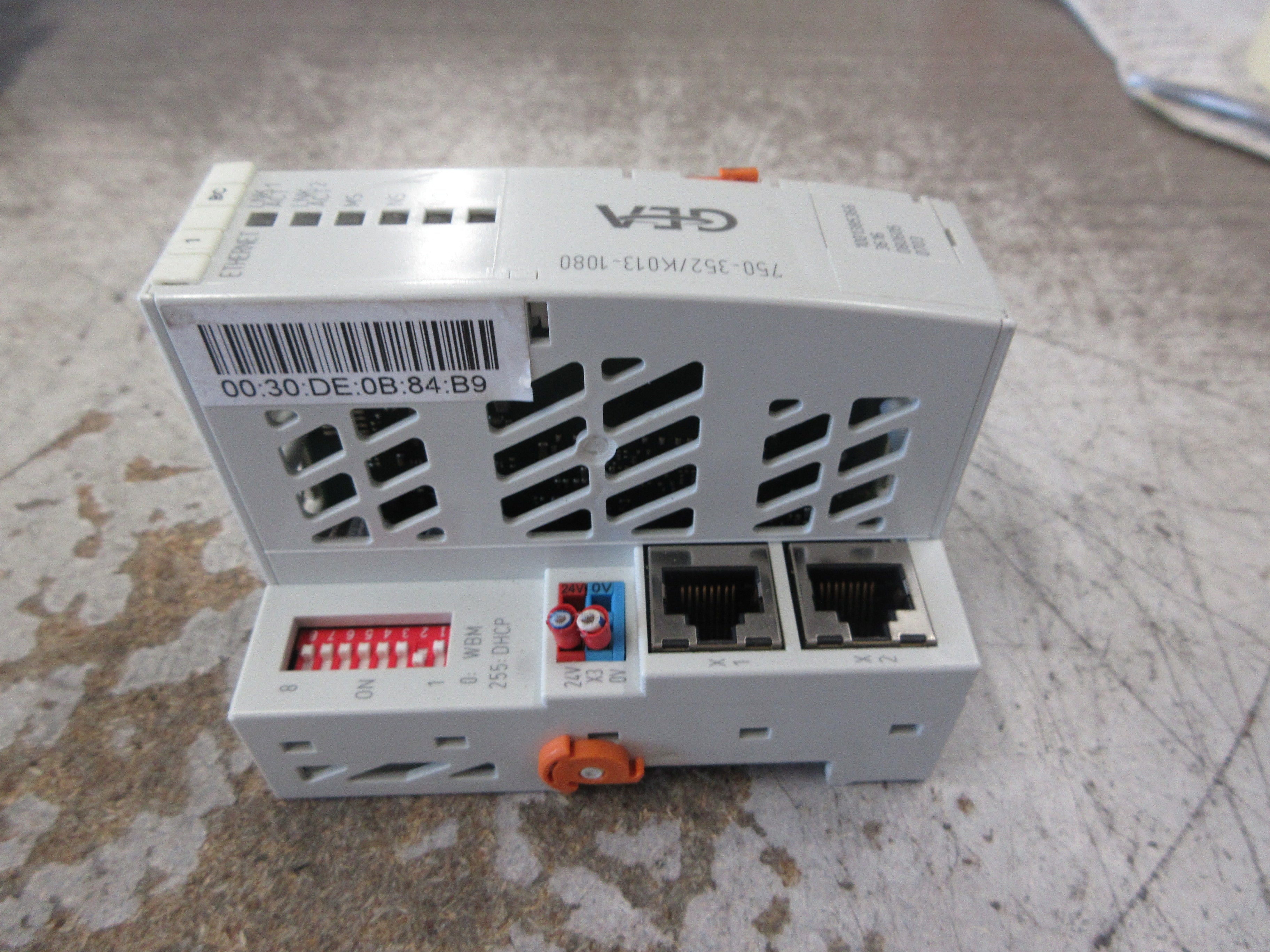 Wago GEA Ethernet Bus Coupler 750-352/K013-1080 100MBit 2-Port Used