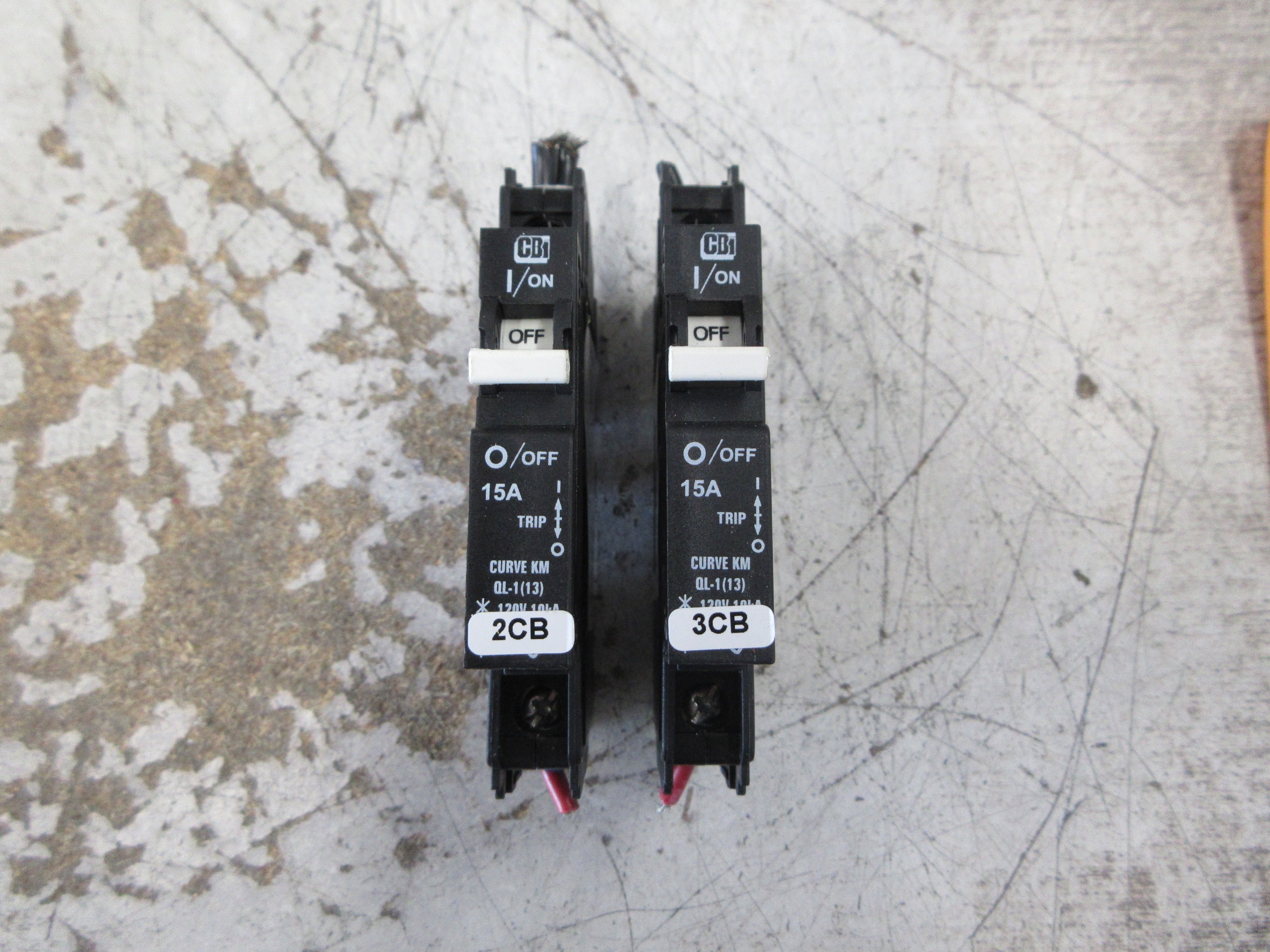CBi Circuit Breaker QL18KM15 15A 120V 1P *Lot of 2* Used