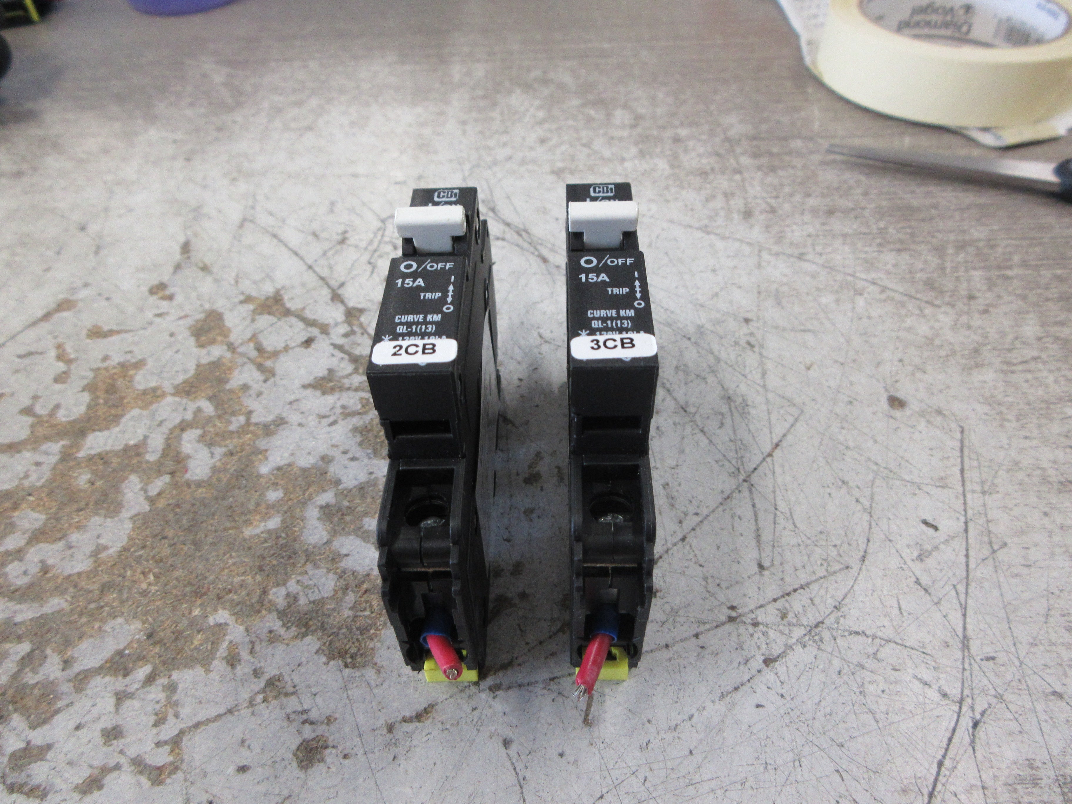 CBi Circuit Breaker QL18KM15 15A 120V 1P *Lot of 2* Used