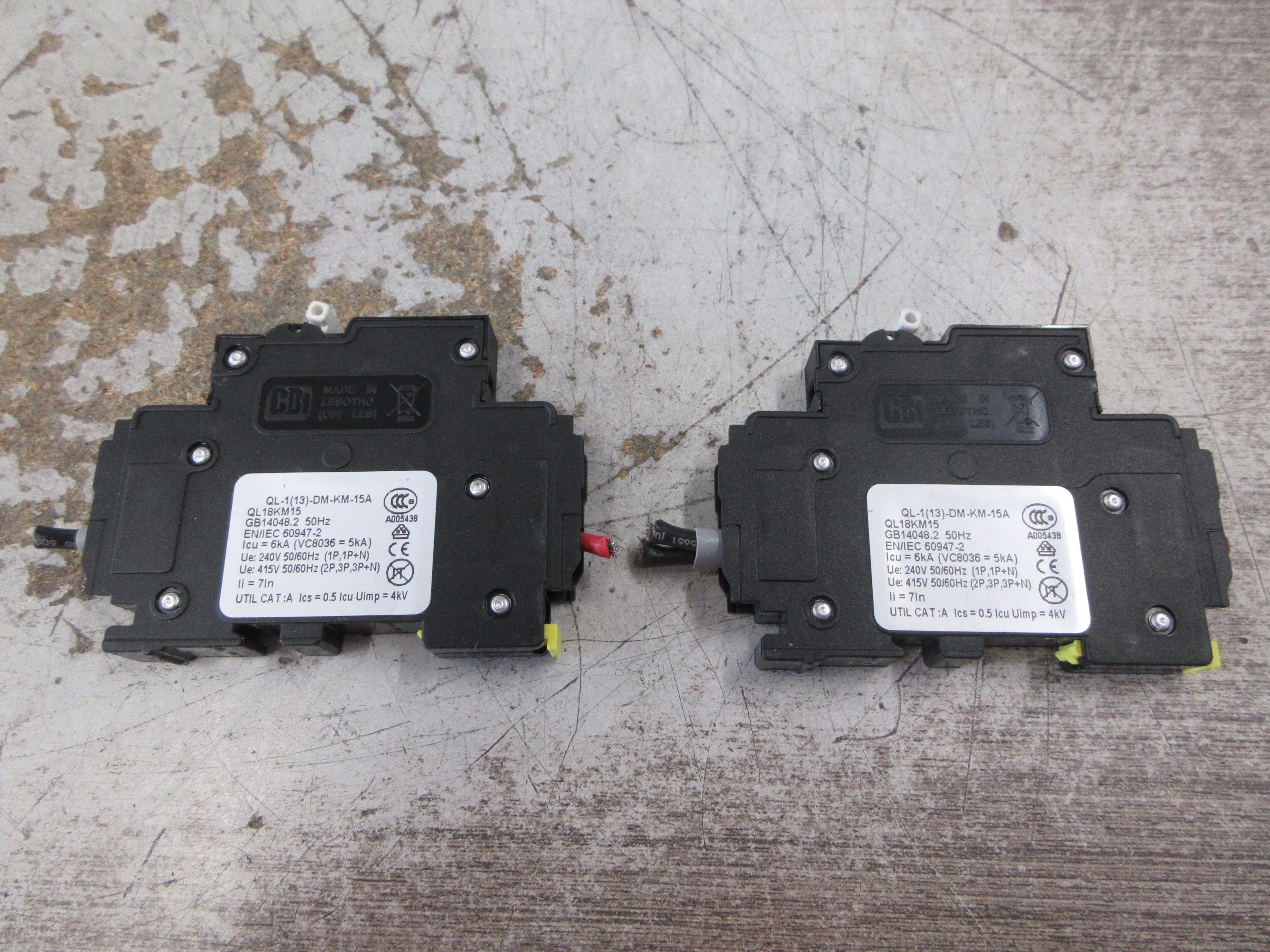 CBi Circuit Breaker QL18KM15 15A 120V 1P *Lot of 2* Used