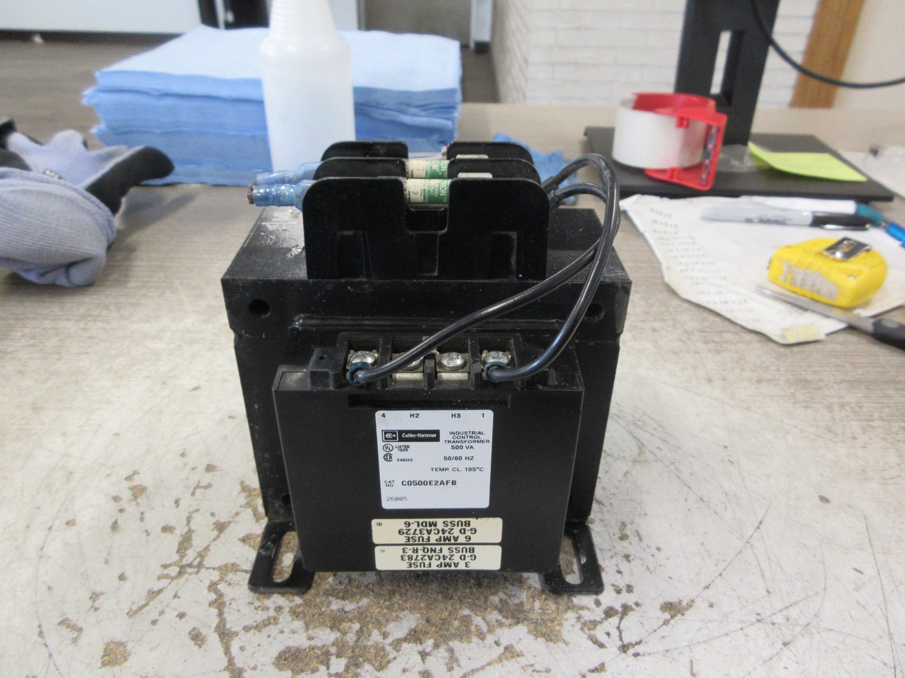 Cutler-Hammer Control Transformer C0500E2AFB 500VA Pri: 240/480V Sec: 120V Used