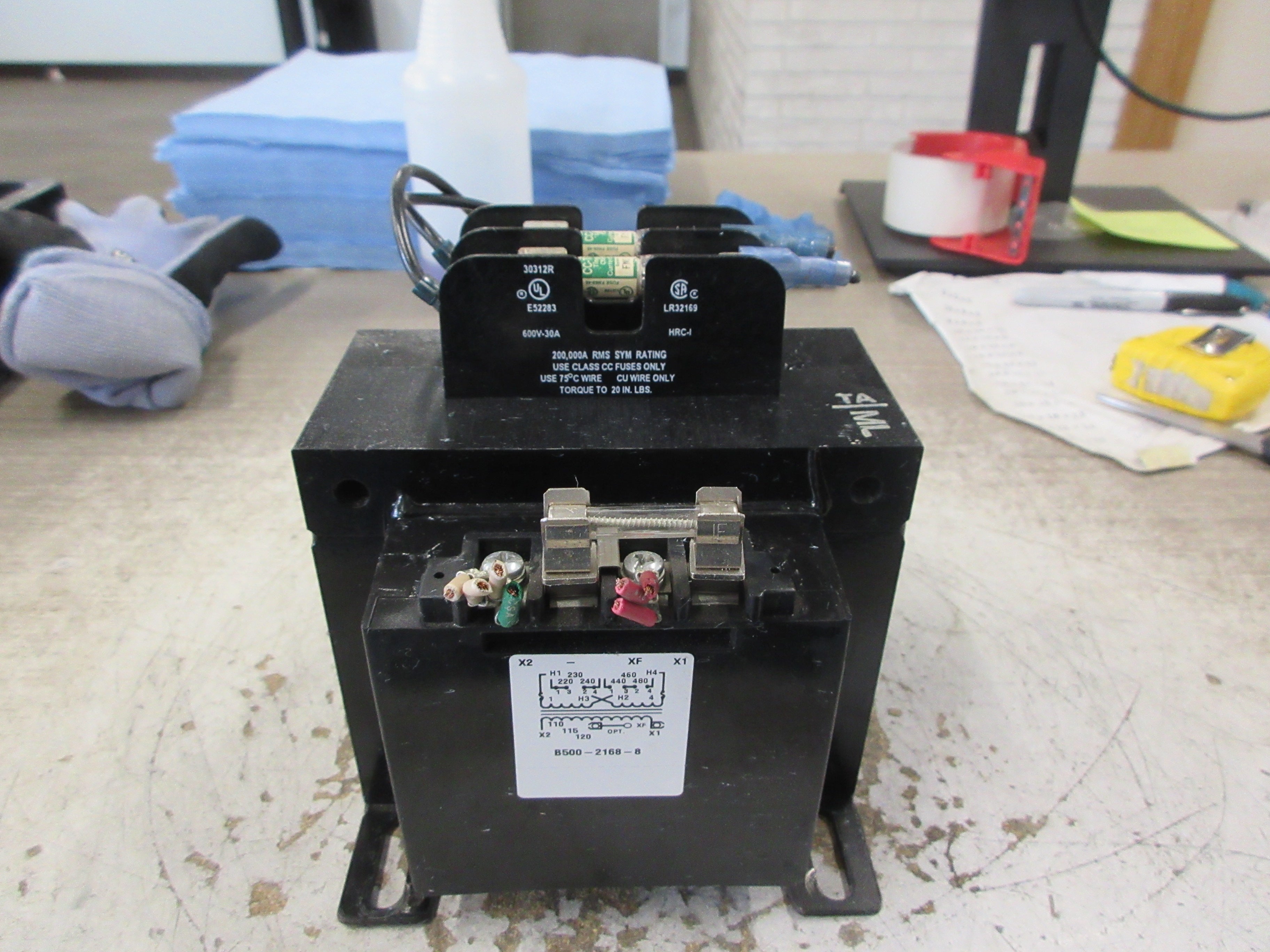 Cutler-Hammer Control Transformer C0500E2AFB 500VA Pri: 240/480V Sec: 120V Used