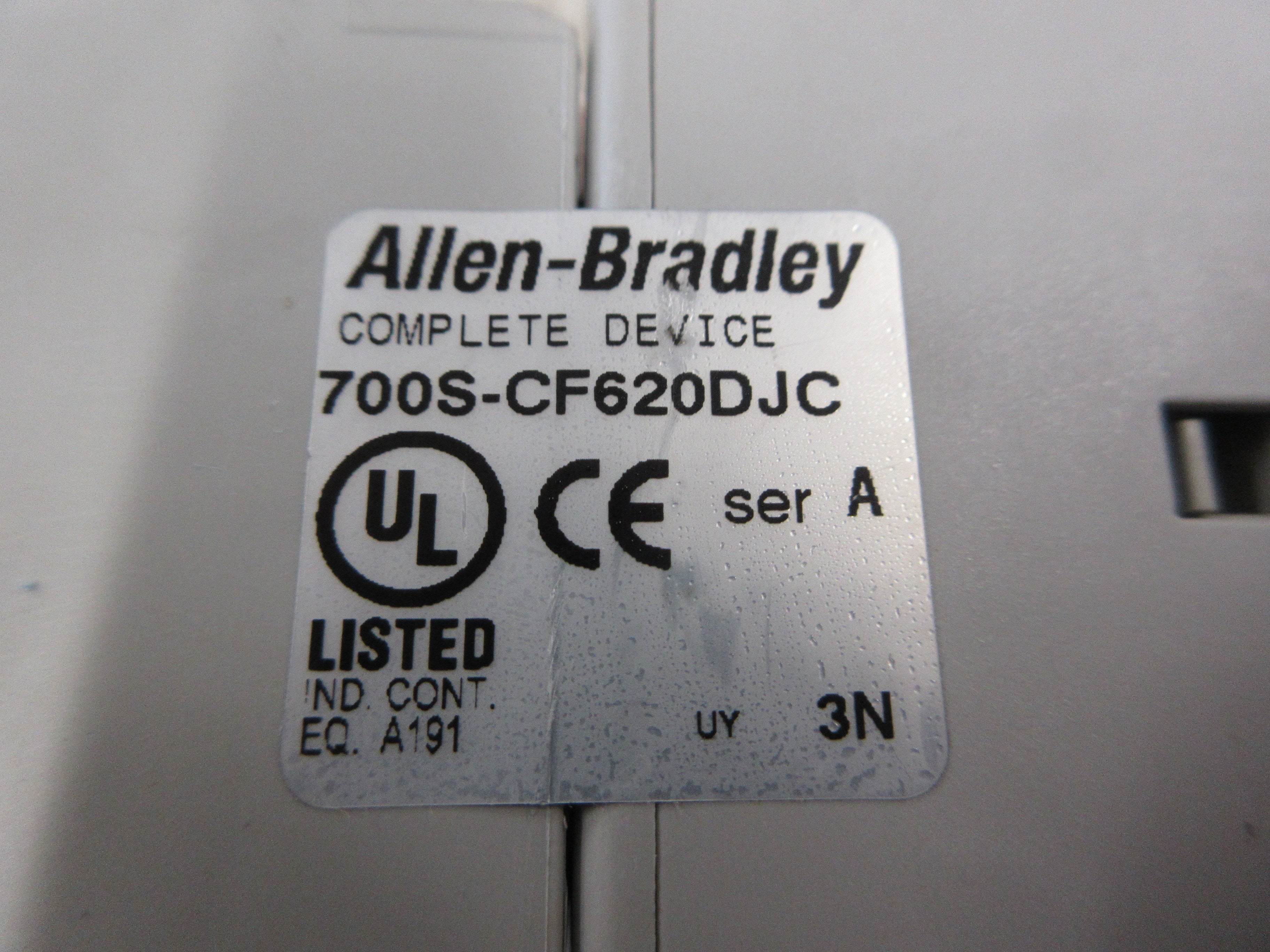 Allen-Bradley Safety Relay 700S-CF620DJC Ser. A 24VDC Coil 25A 600V Used
