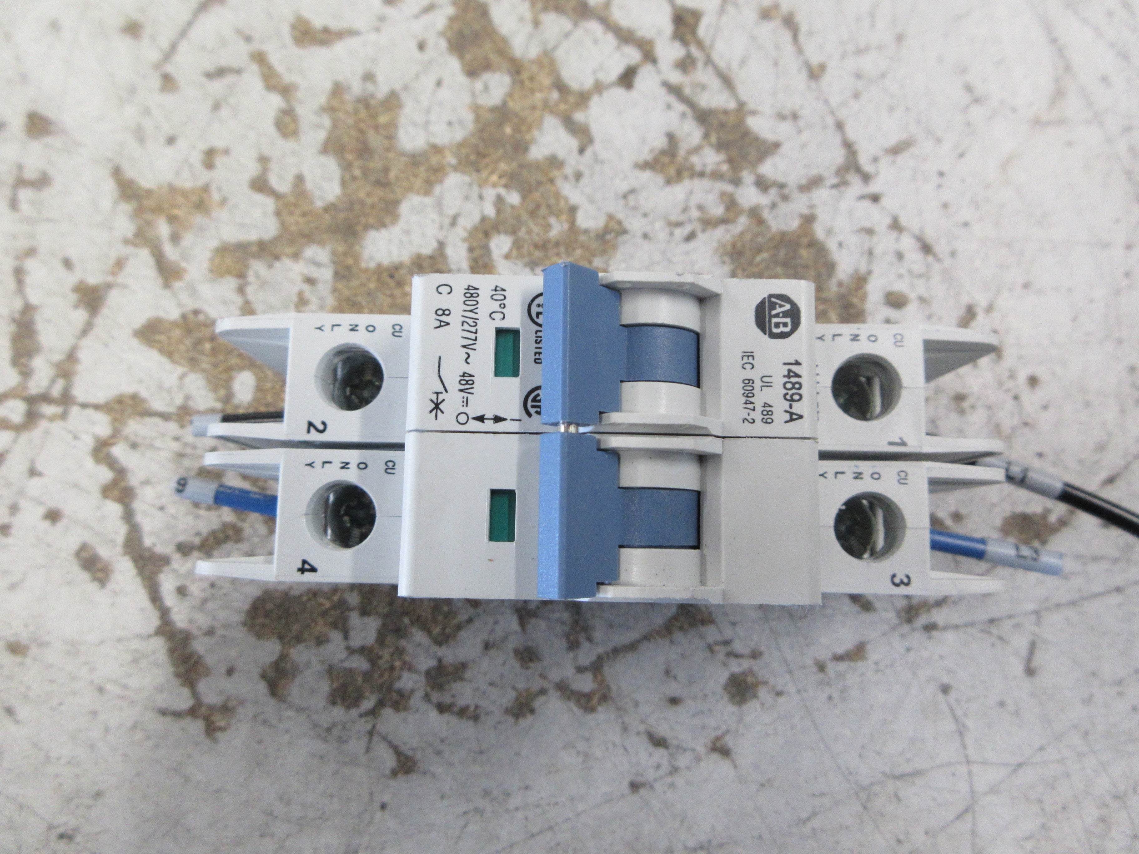 Allen-Bradley Circuit Breaker 1489-A2C080 Ser. A 8A 480Y/277V 2P Used