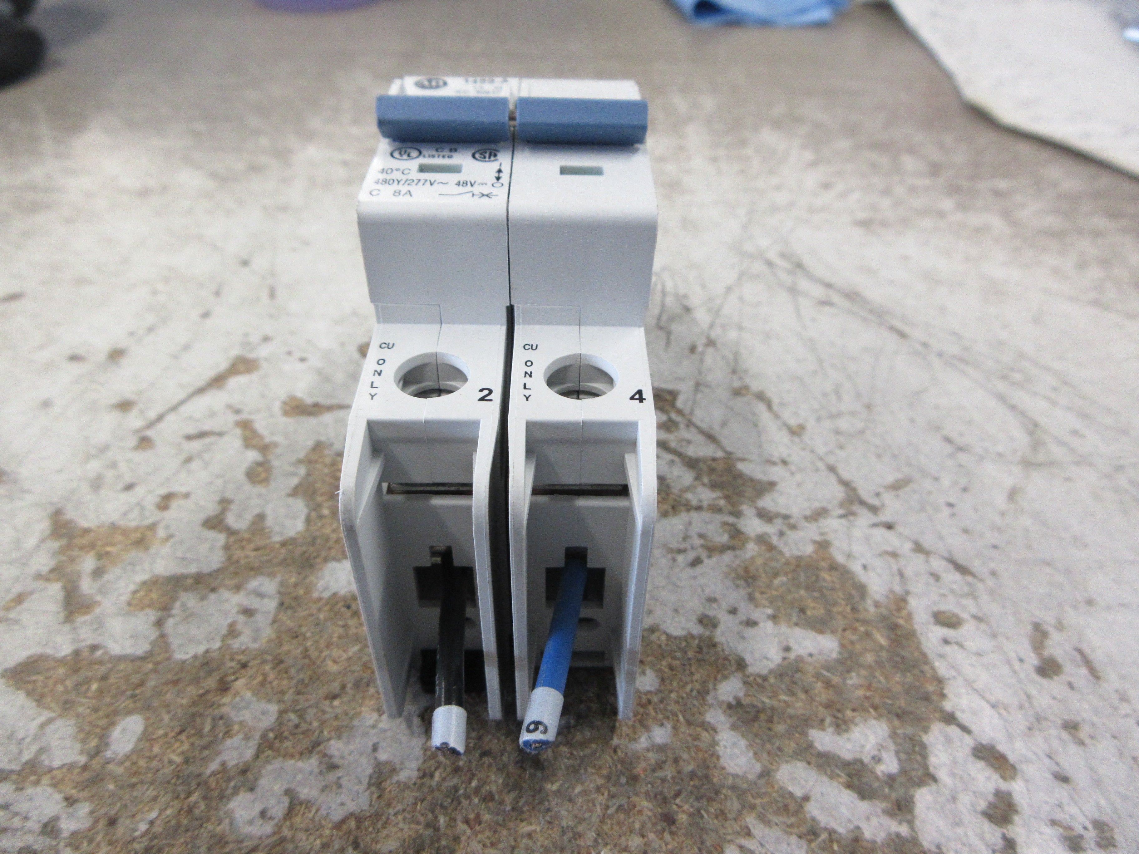 Allen-Bradley Circuit Breaker 1489-A2C080 Ser. A 8A 480Y/277V 2P Used
