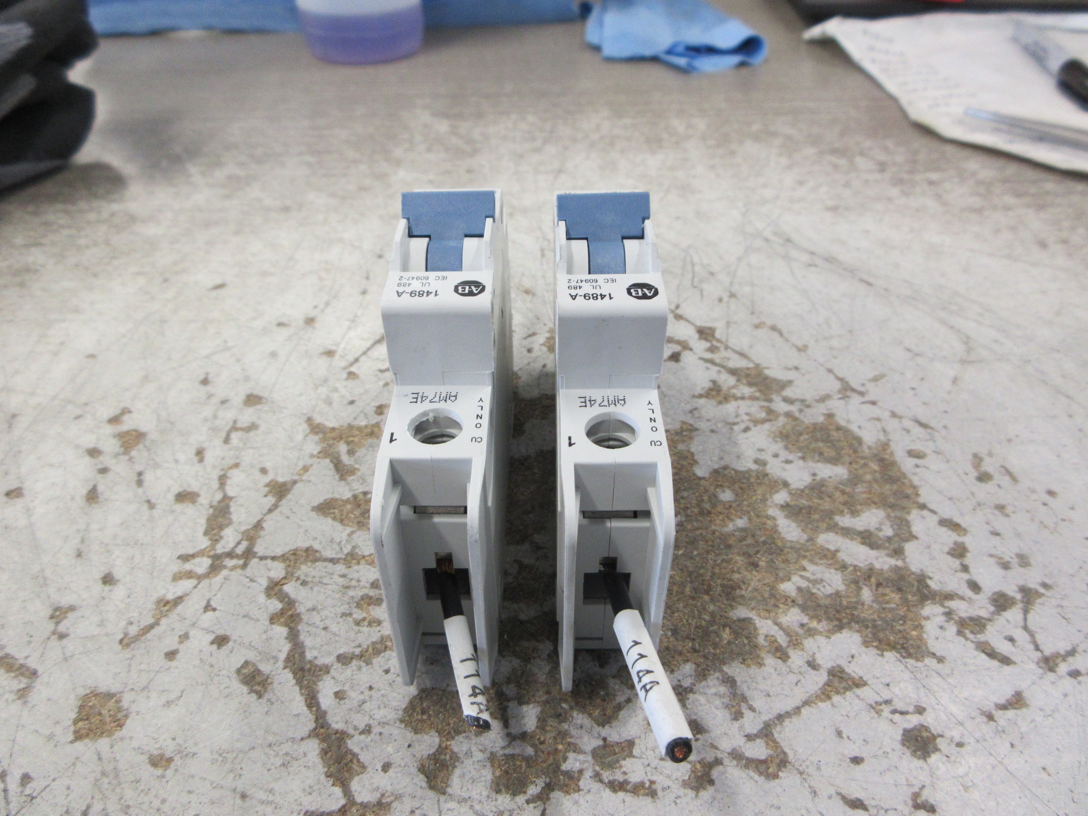 Allen-Bradley Circuit Breaker 1489-A1C150 Ser. A 15A 277V 1P *Lot of 2* Used