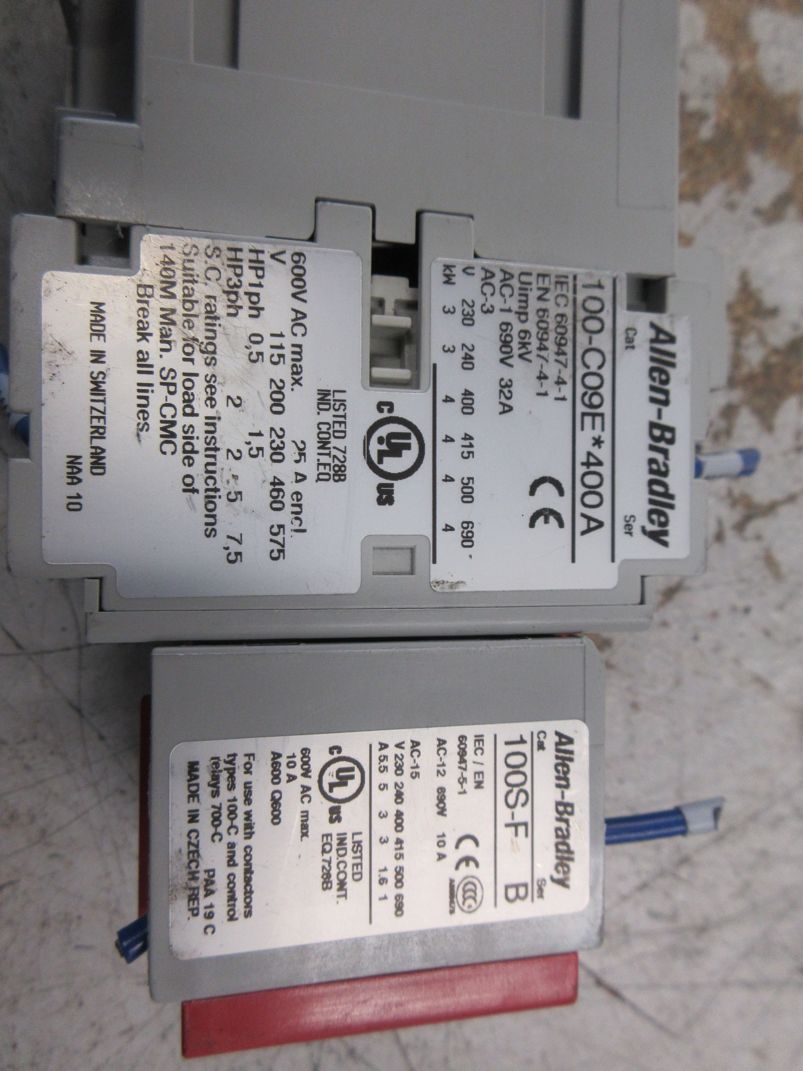 Allen-Bradley Safety Relay 100S-C09EJ404C Ser. A 24VDC 25A 600V Used
