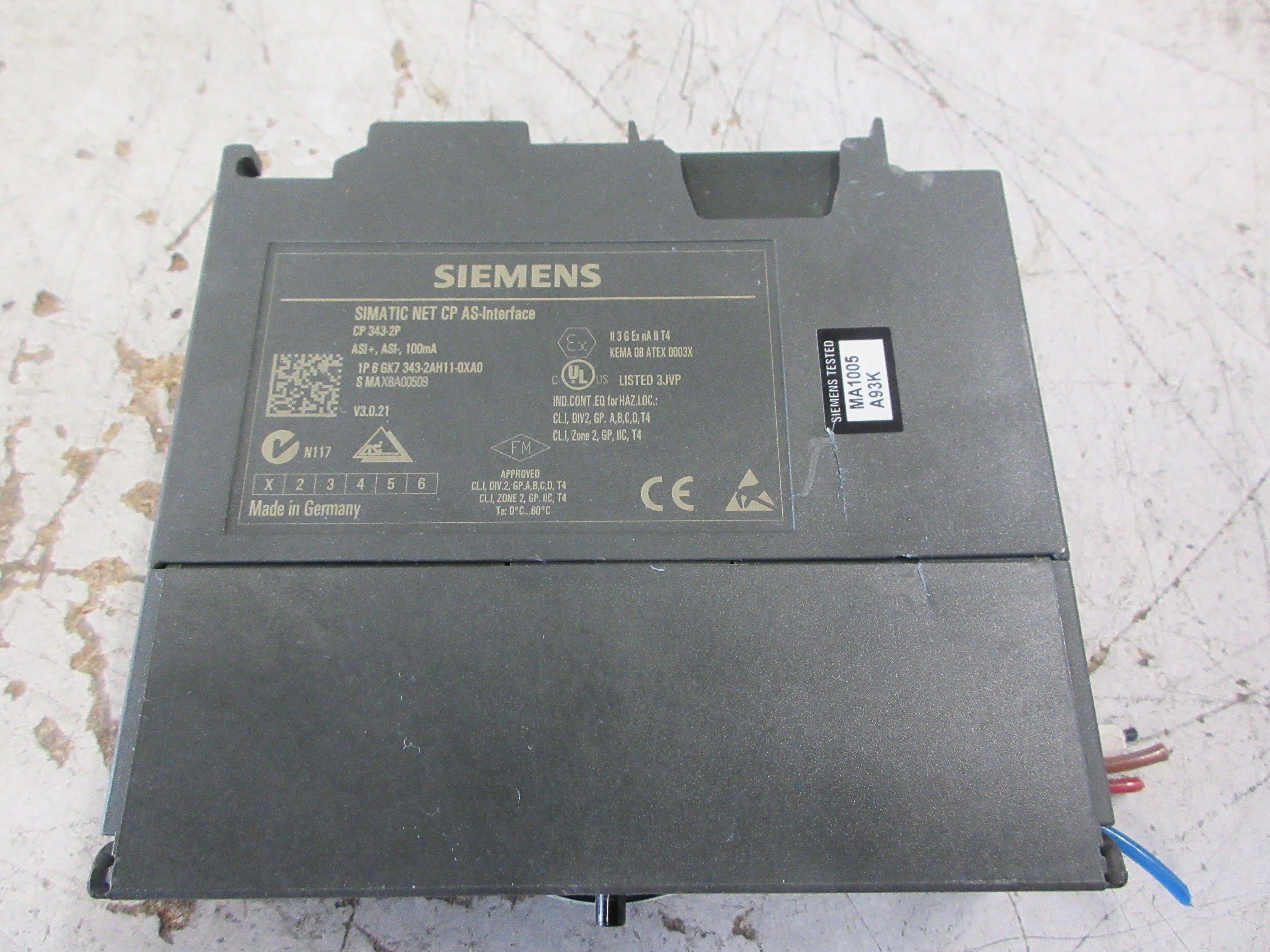 Siemens Simatic Net CP AS-Interface Module 6GK7 343-2AH11-0XA0 V3.0.21 Used