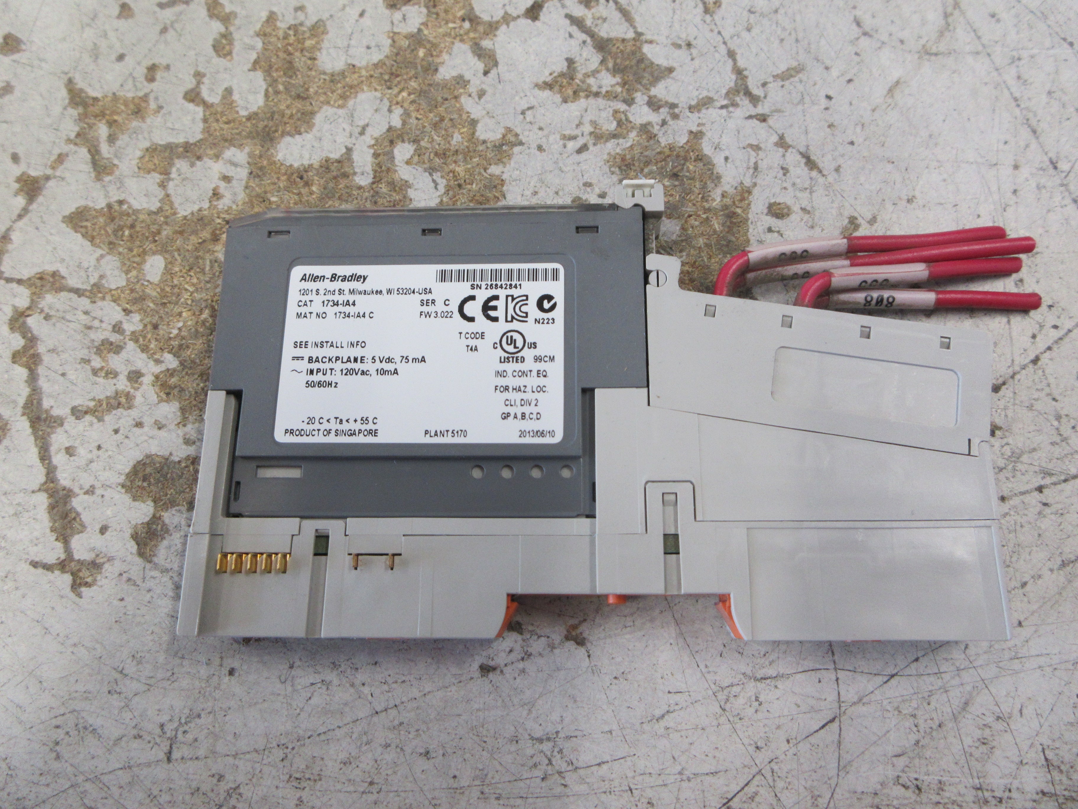 Allen-Bradley Point I/O Digital Input Module 1734-IA4 Ser. C FW: 3.022 4PT Used