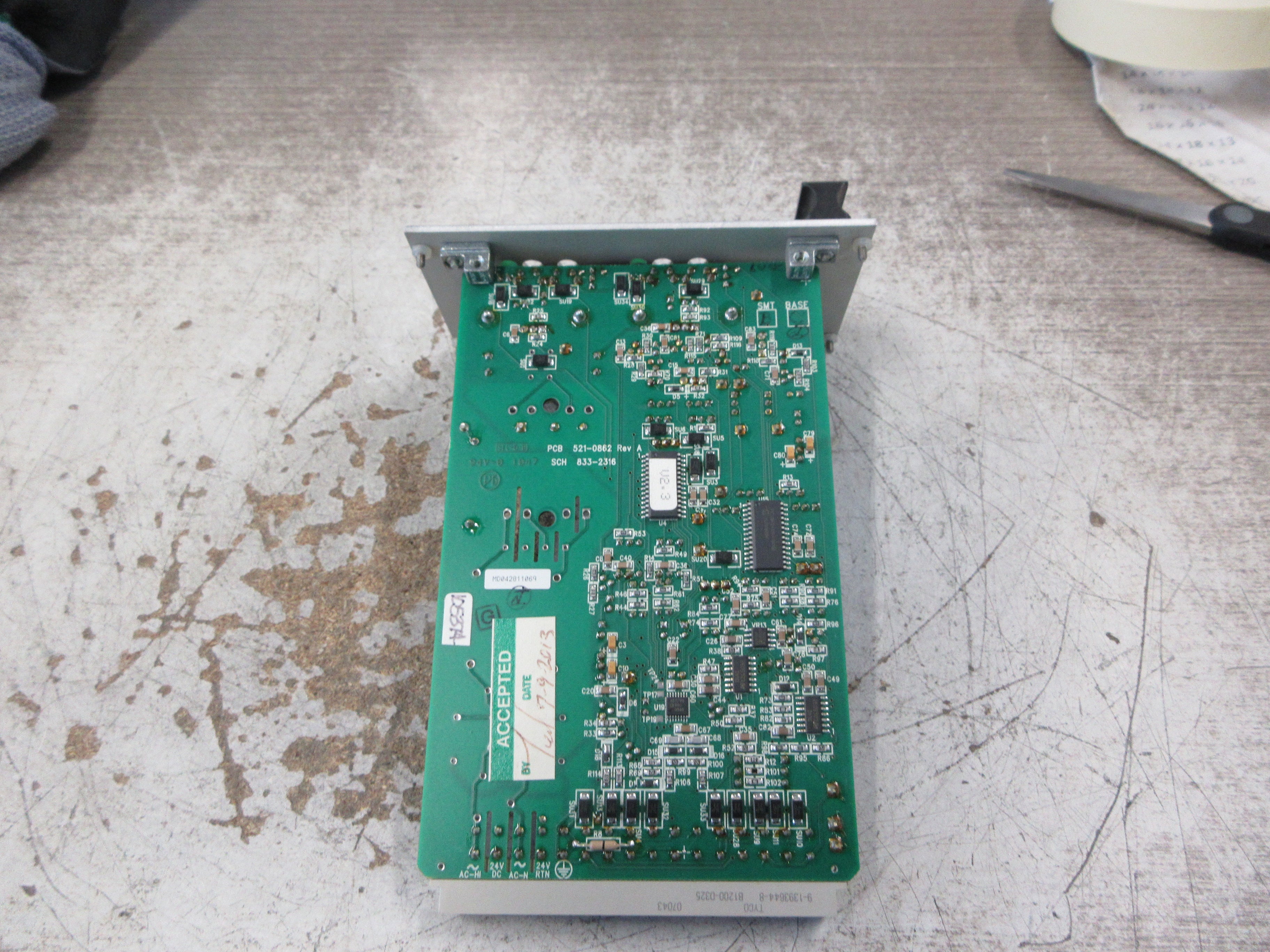 Dover Flexo TwinAMP Dual Tension Amplifier Card TI28 Input: 24VDC @1A Used