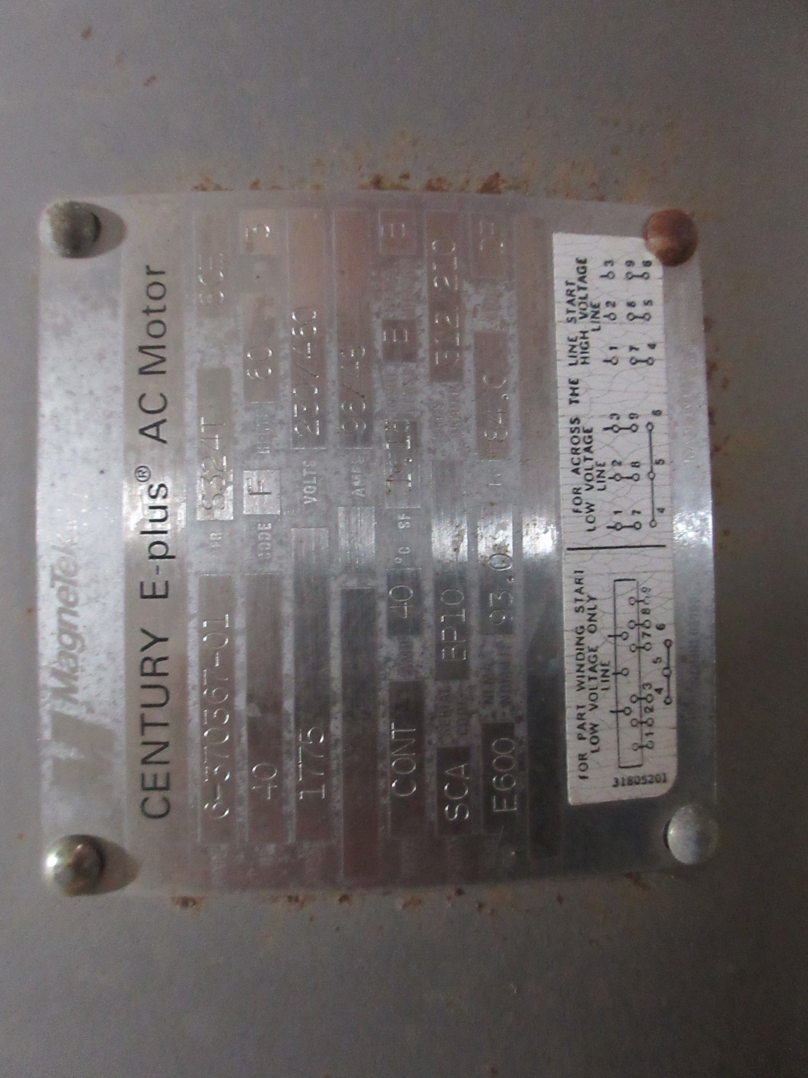 MagneTek AC Motor 6-370367-01 40HP 230/460V 1775RPM 96/48A Frame: S324T Used