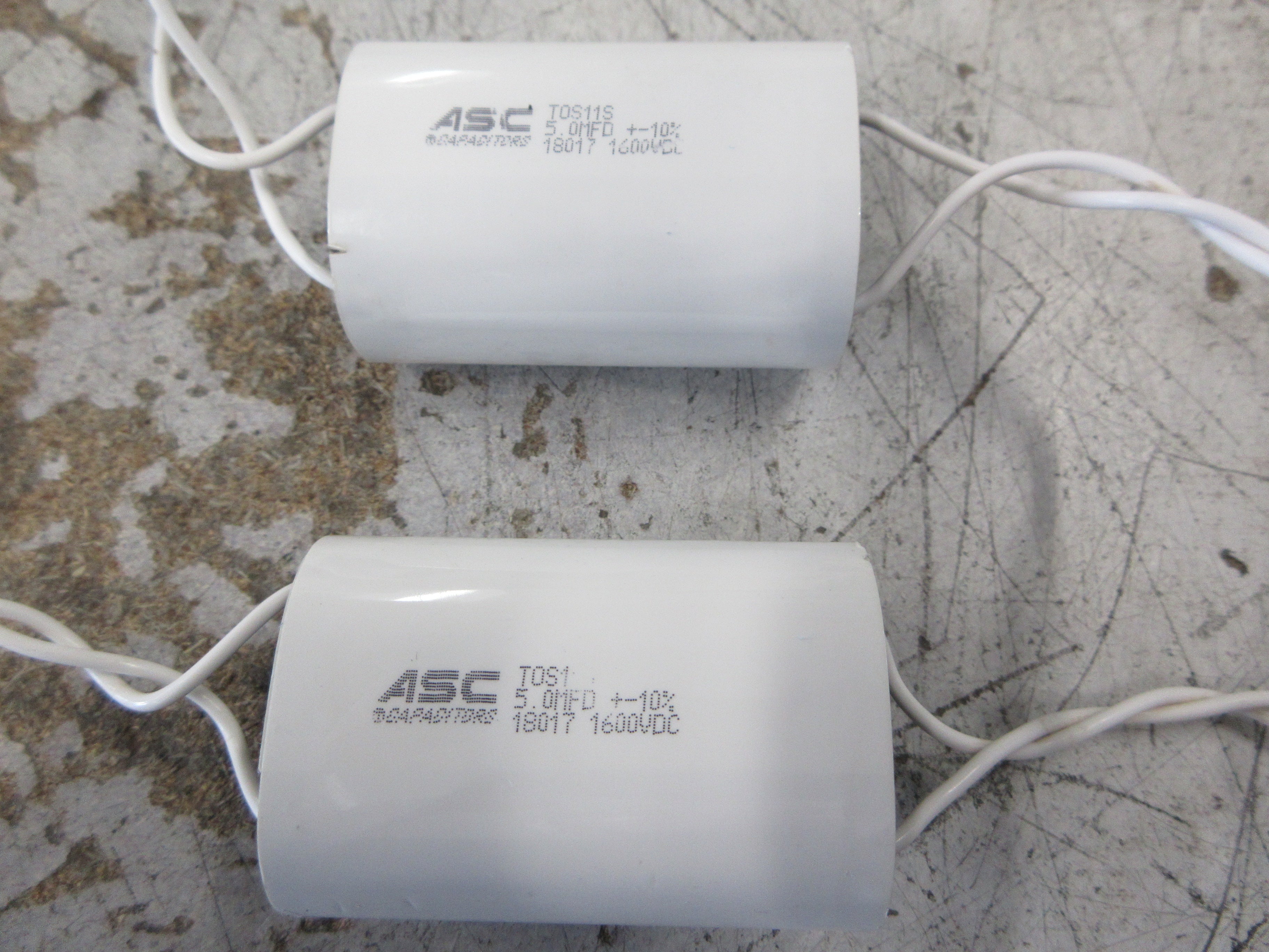 ASC Capacitor TOS11S 5 MFD 1600VDC *Lot of 2* Used