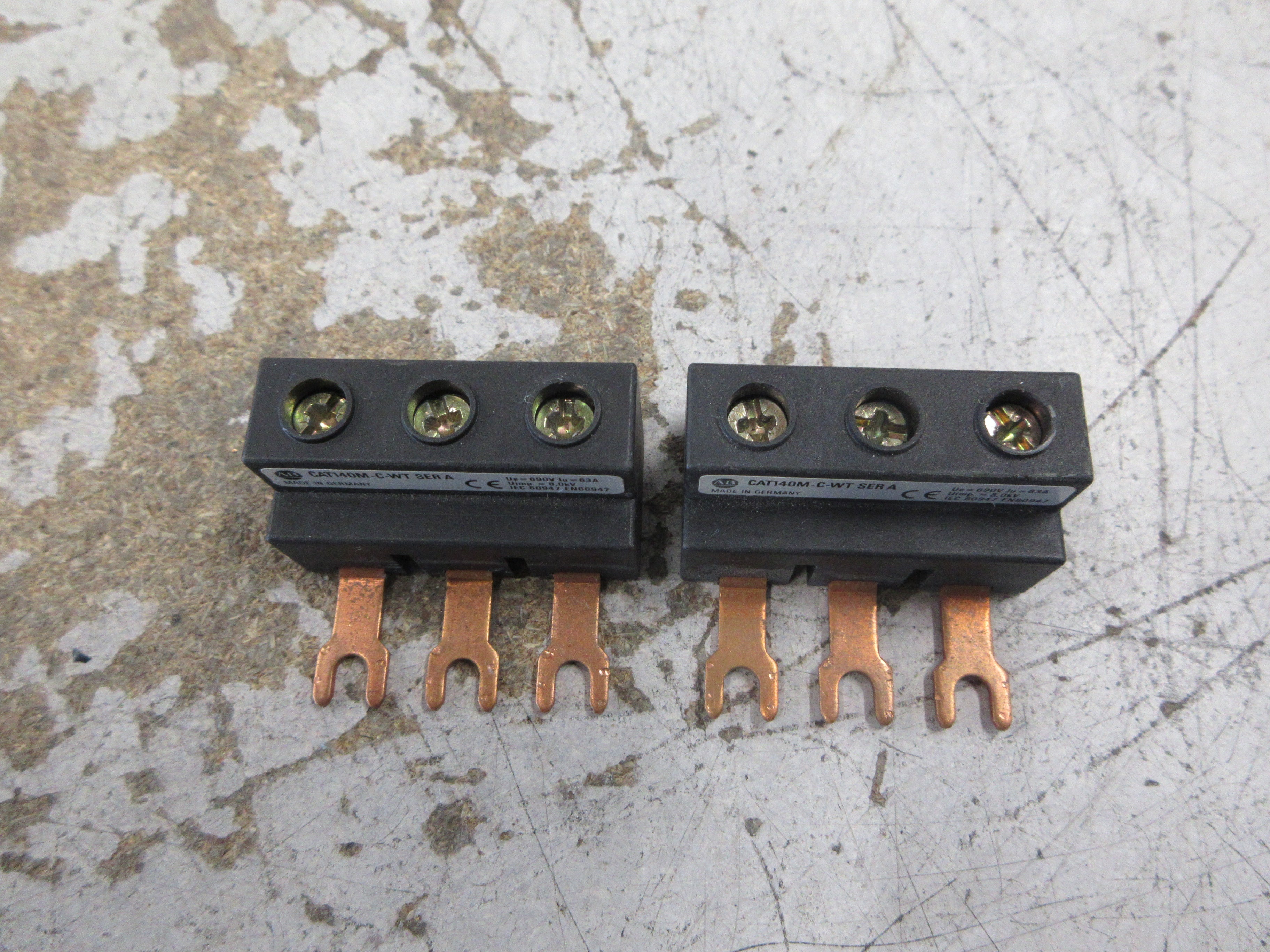 Allen-Bradley Feeder Terminal 140M-C-WT Ser. A 63A 690V *Lot of 2* Used