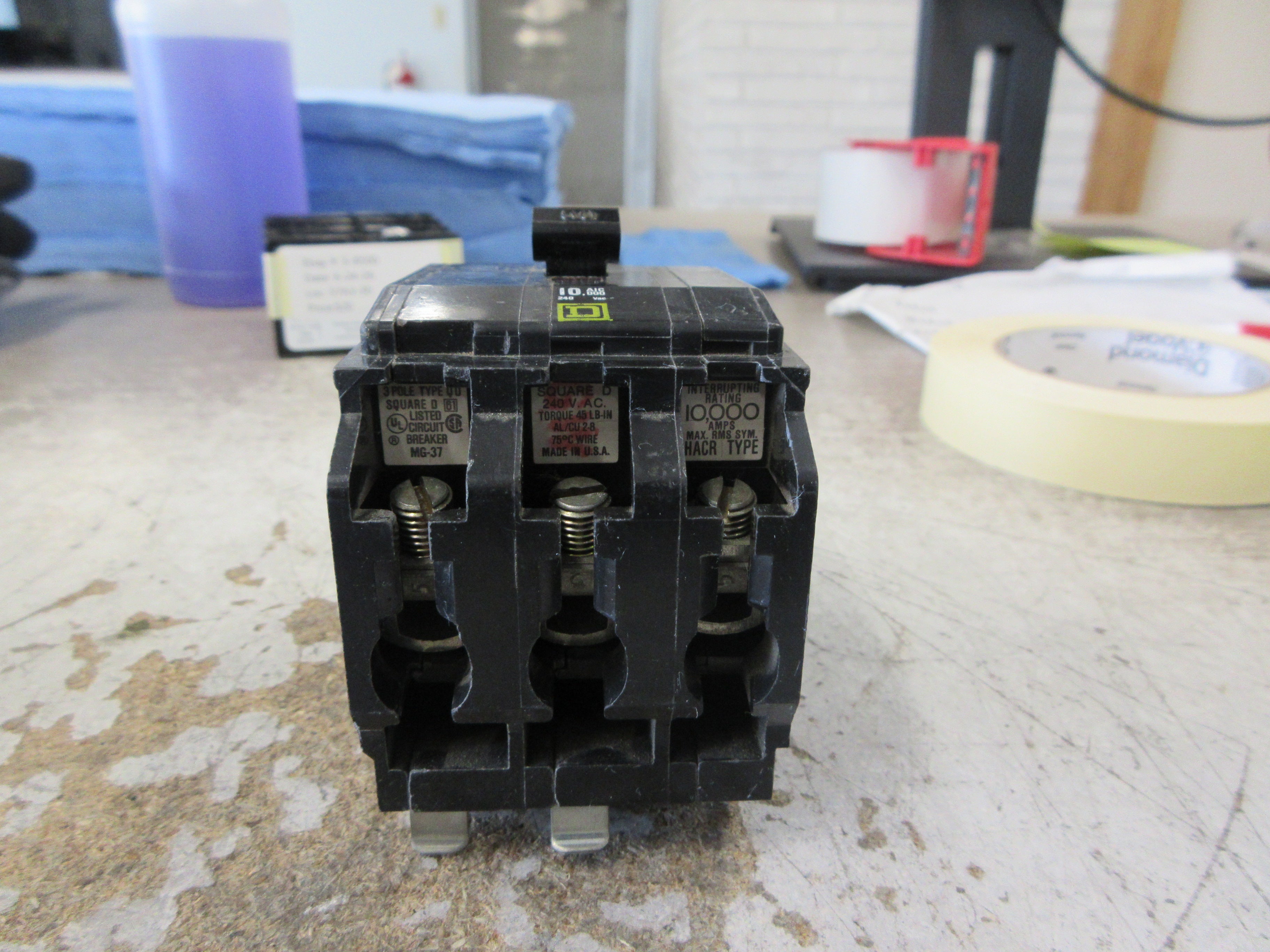 Square D Clip-On Circuit Breaker QO350 50A 240V 3P Used