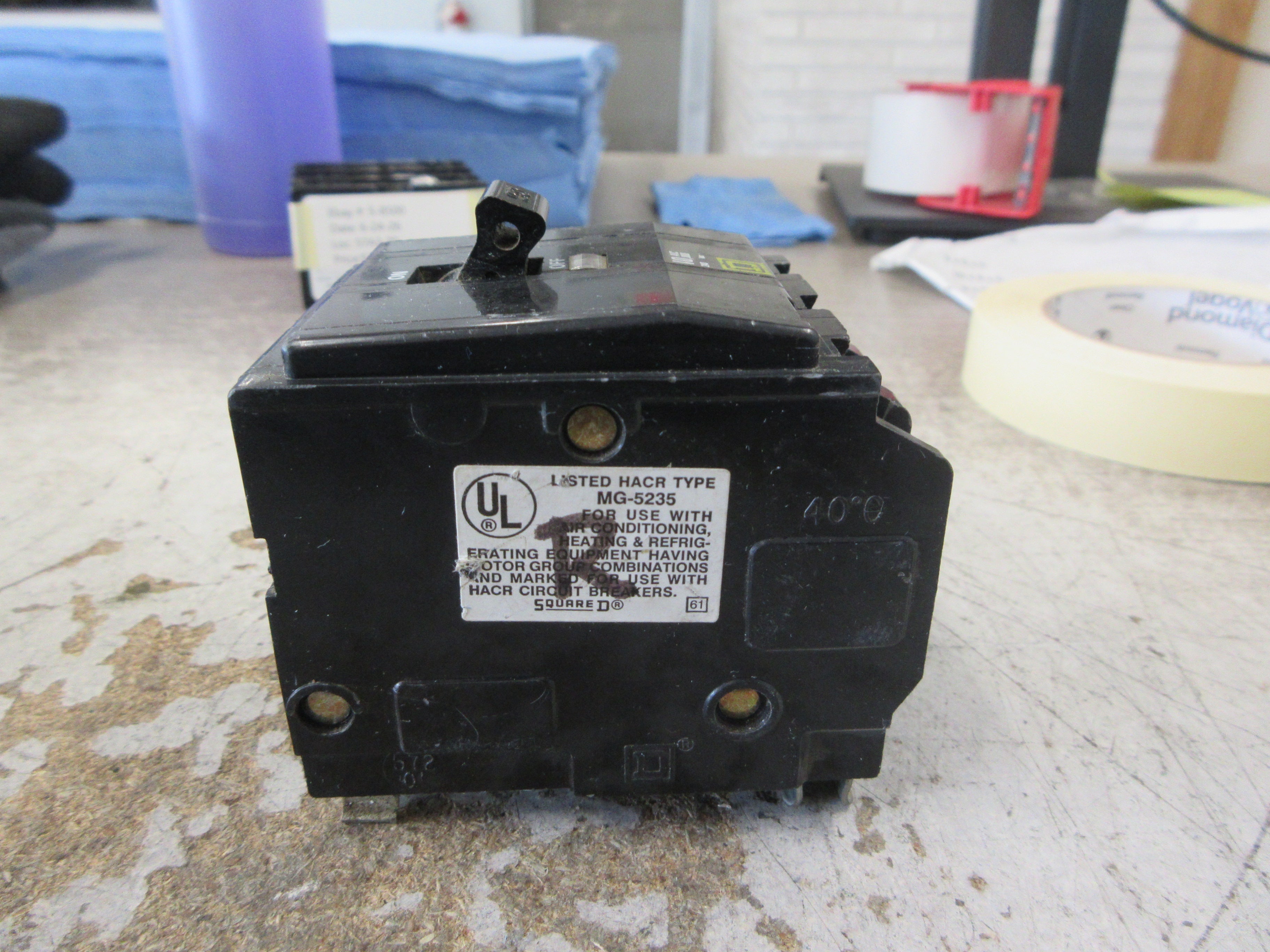 Square D Clip-On Circuit Breaker QO350 50A 240V 3P Used