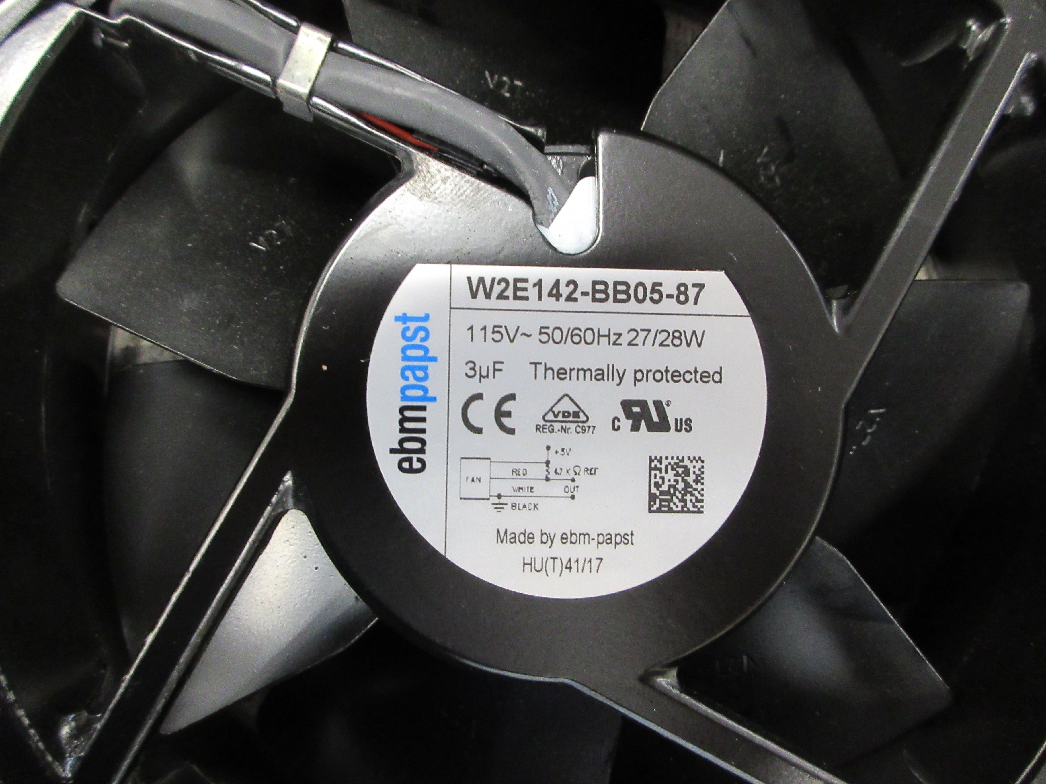 ebmpapst Fan Assembly W2E142-BB05-87 115V 50/60Hz (2) Fans Used