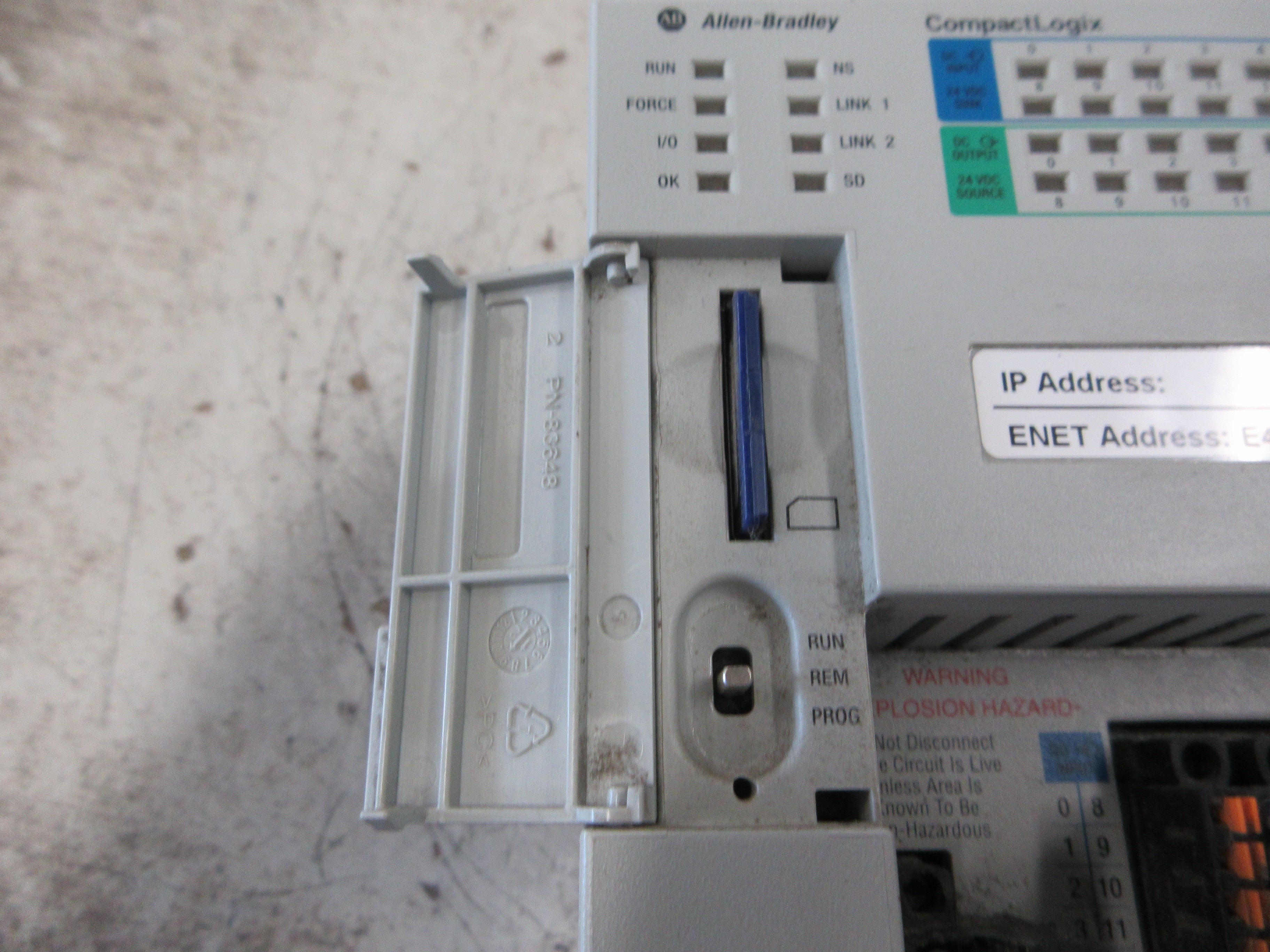 Allen-Bradley CompactLogix DI/O Controller 1769-L18ER-BB1B Ser. A FW: 1.003 Used