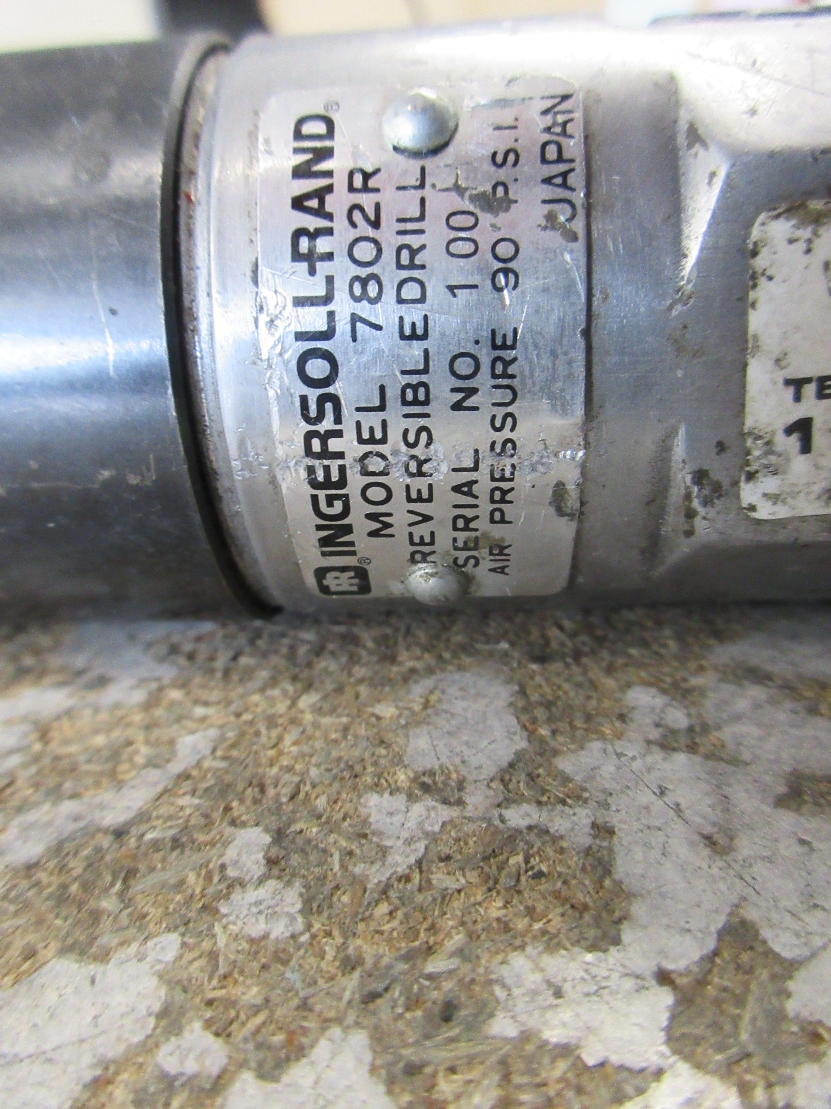 Ingersoll Rand Reversible Pneumatic Drill 7802R 90PSI Used