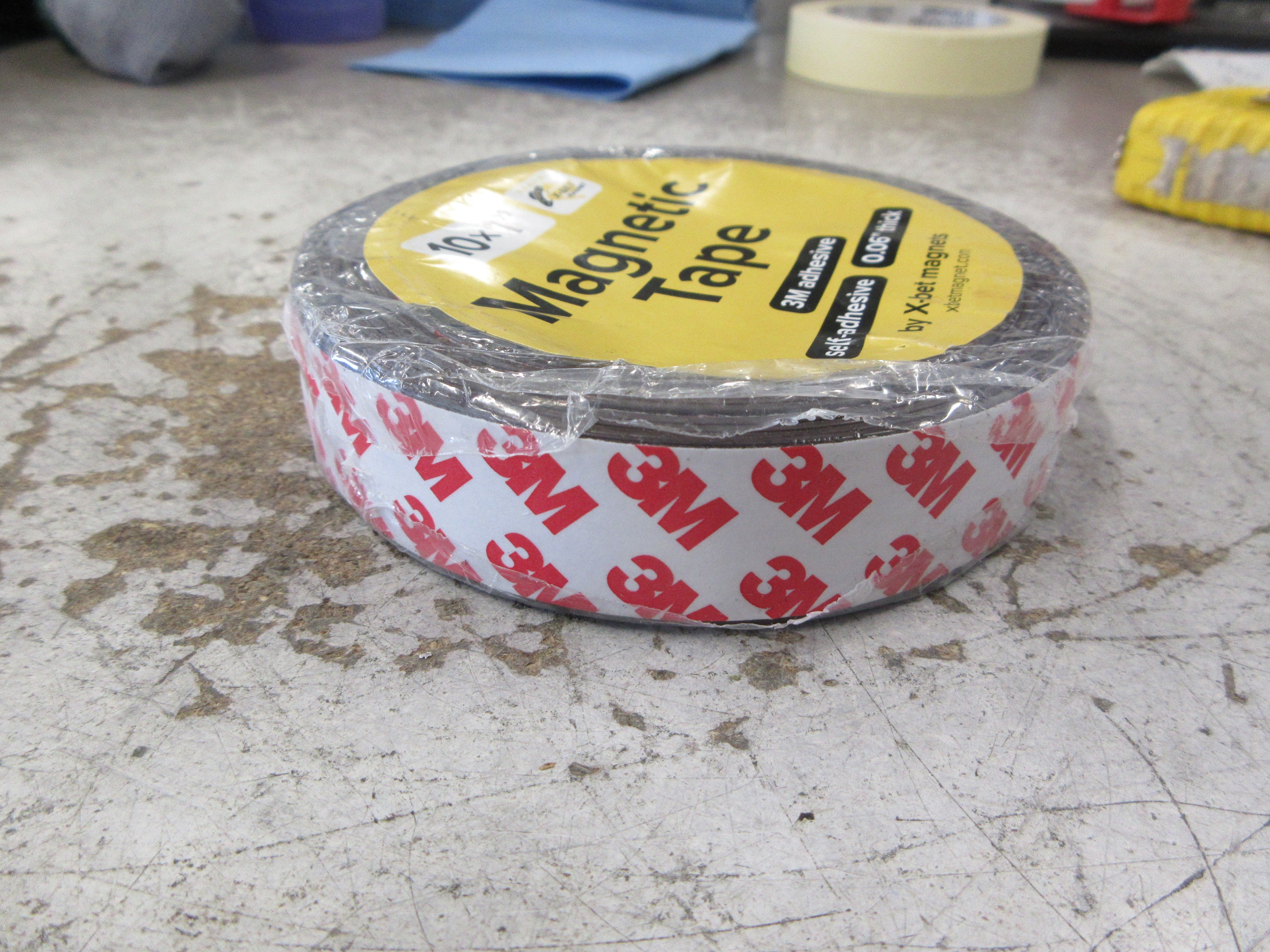 X-Bet Magnet Magnetic Tape Size: 10x1" Thickness: 0.06" 3M Adhesive New Surplus