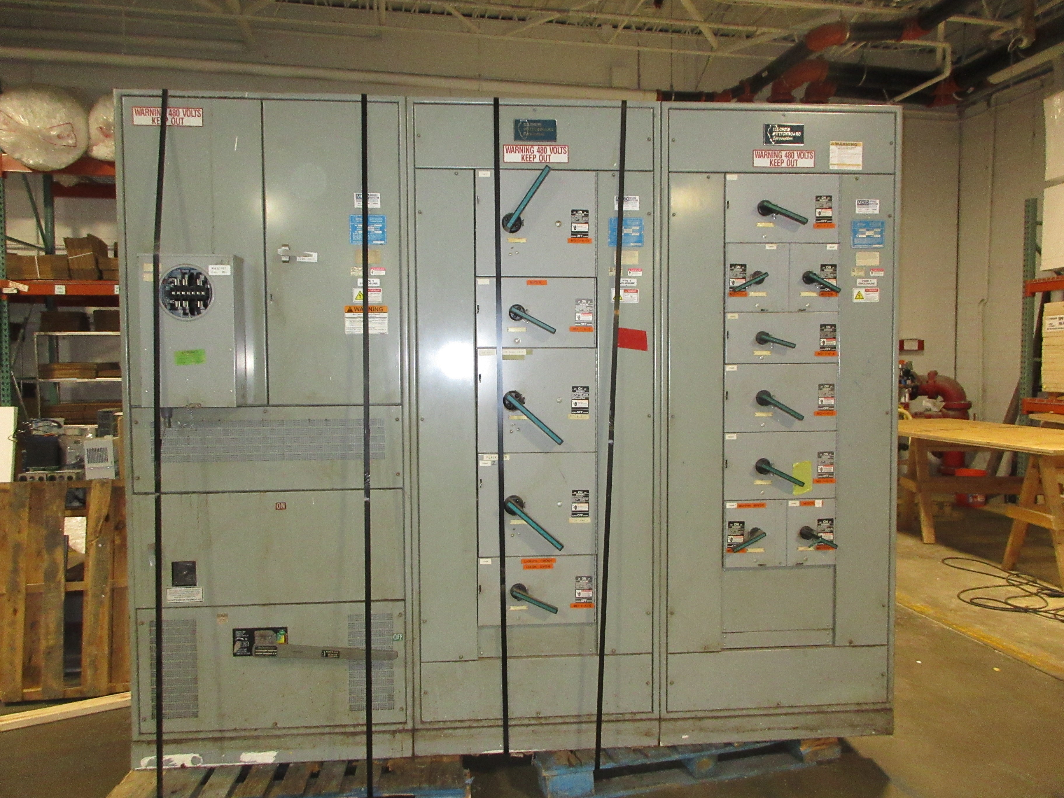 Illinois Switchboard 2000A Switchgear Lineup SB1 2000A Switch 480/277V 3Ph Used