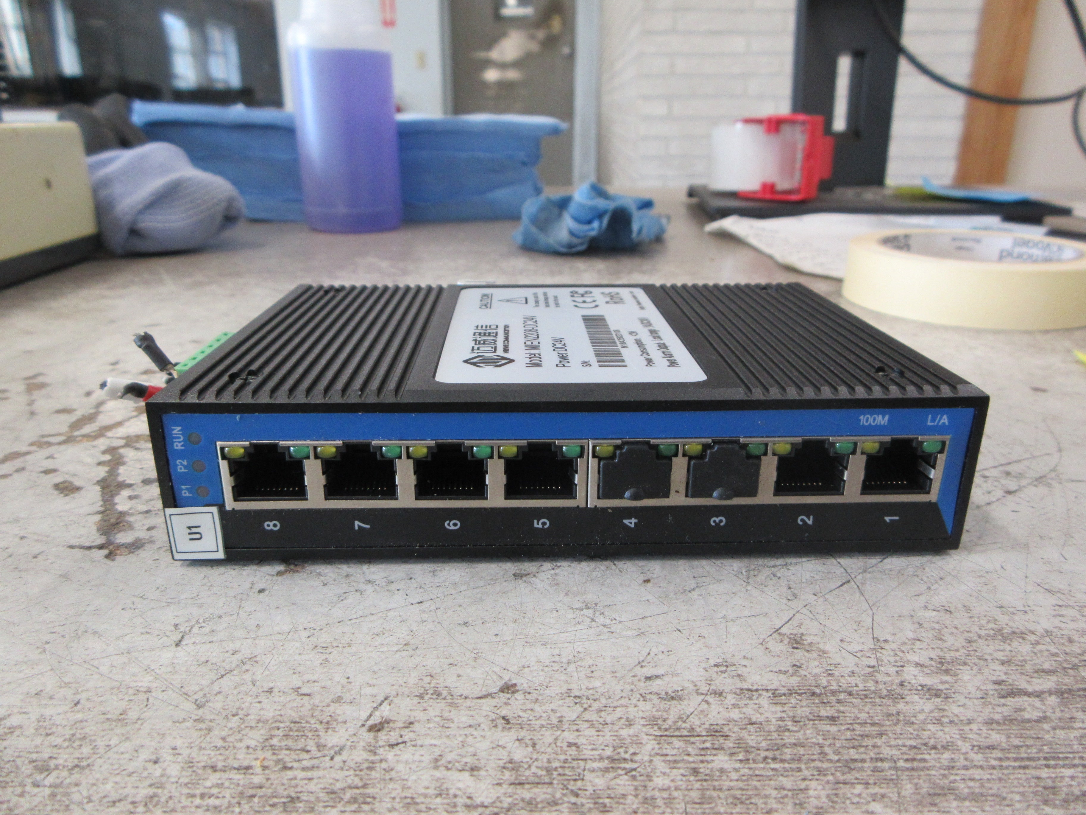 Maiwe Industrial Ethernet Switch MIEN2208-DC24V 8-Port 10/100Base-T 24VDC Used