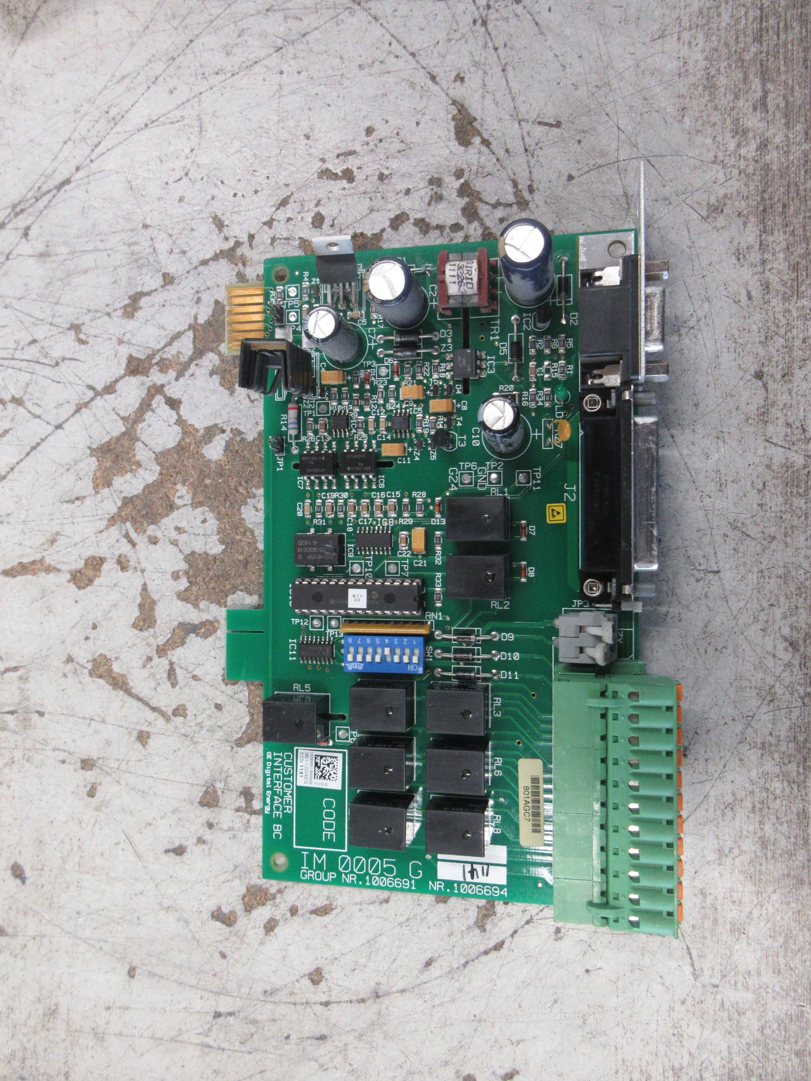 GE IM 0005 G Customer Interface Board 1006691 Used