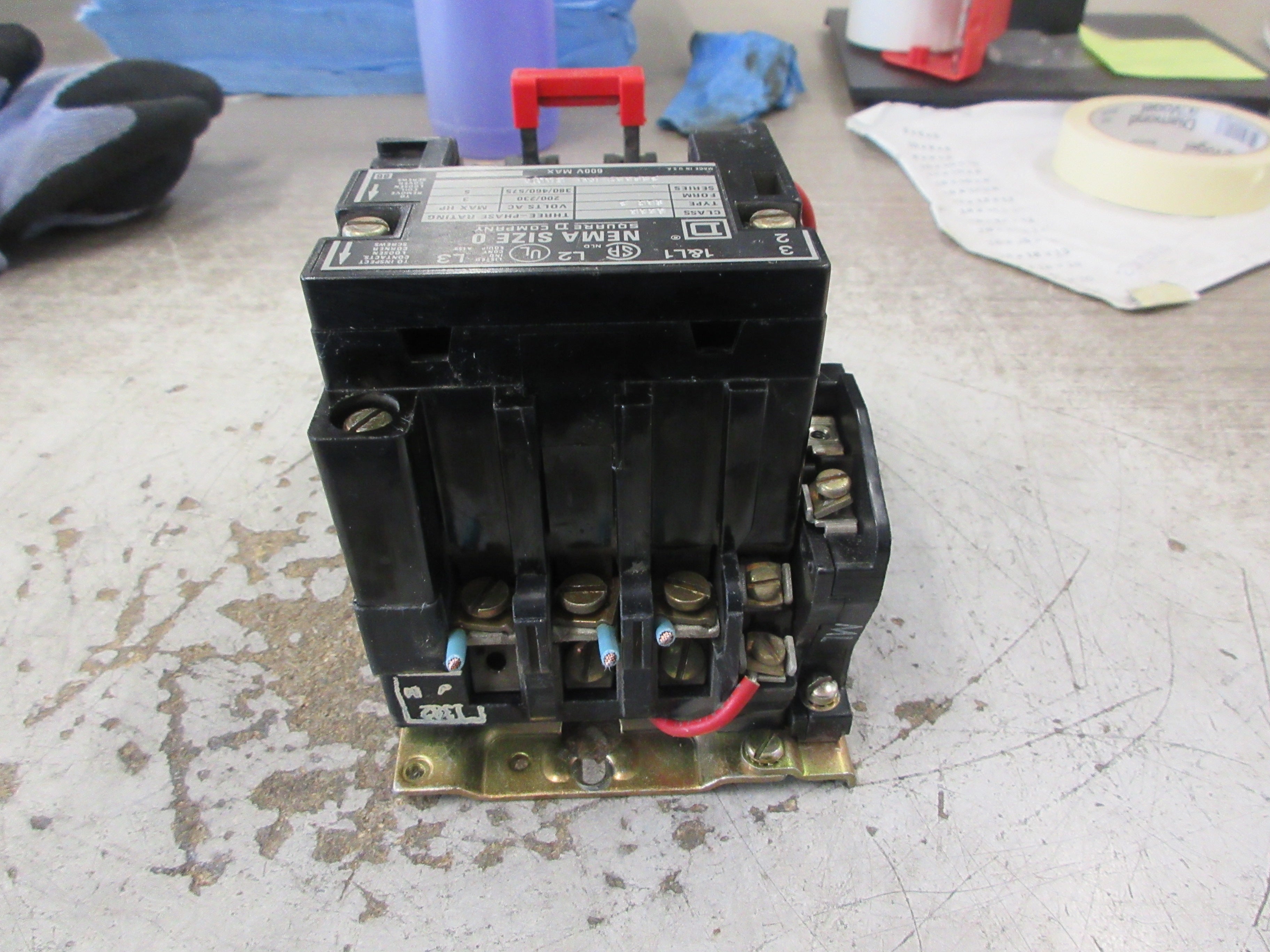 Square D Size 0 Starter 8536 SBG2 Ser. A 120V Coil Used