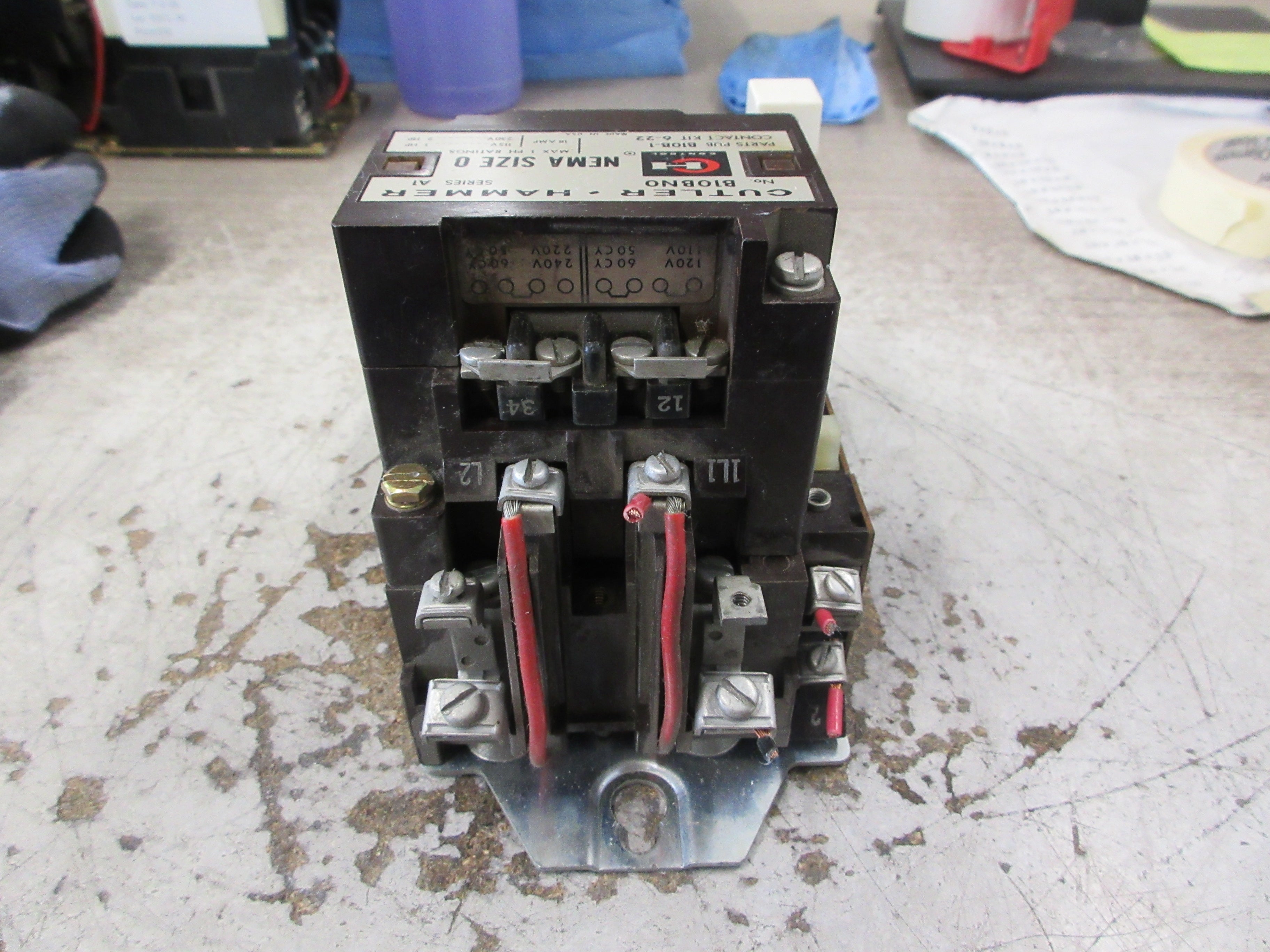 Cutler-Hammer Size 0 Starter B10BN0 Ser. A1 120/240V Coil 18A 115/230V Used