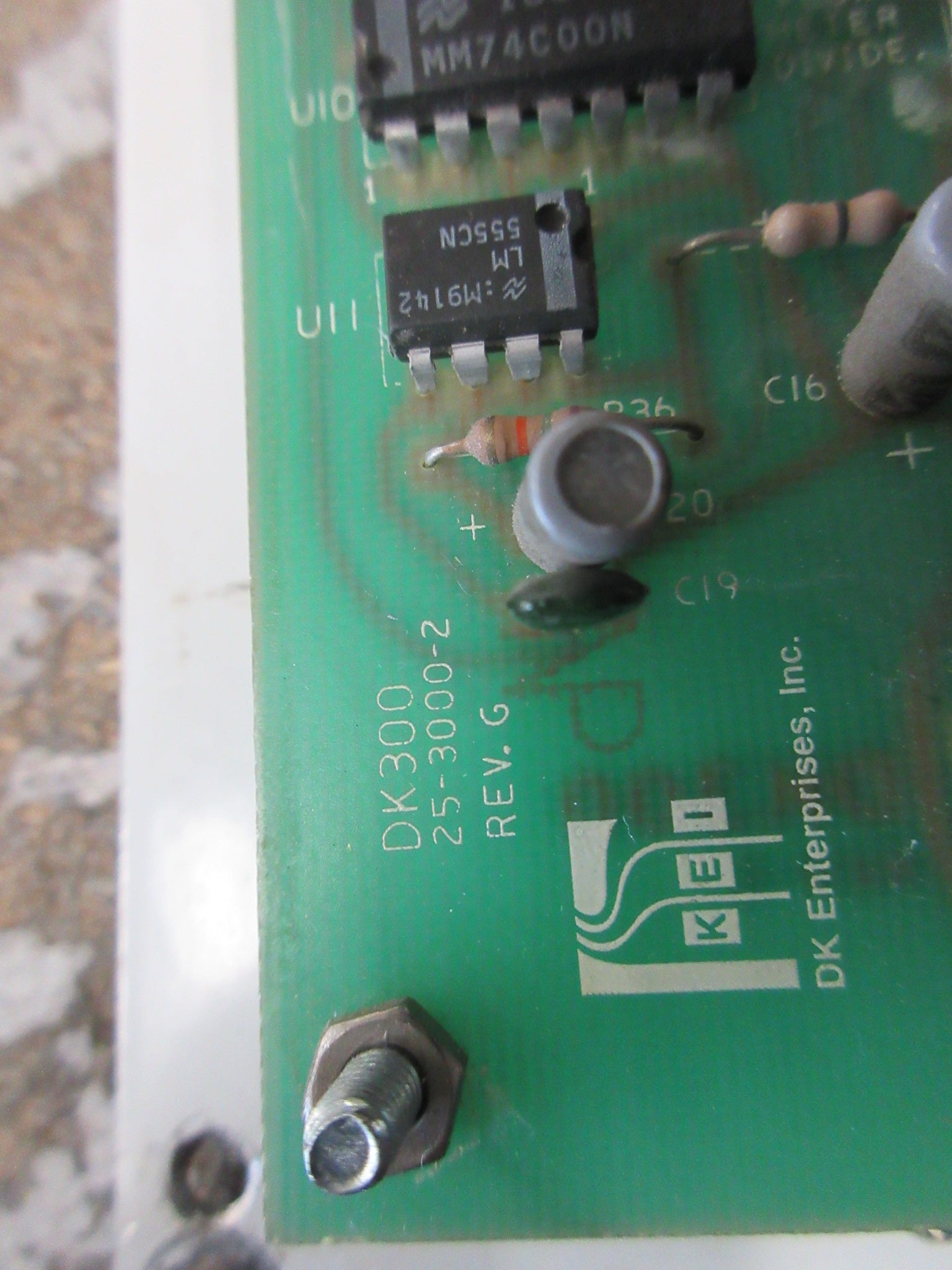 KEI DK 300 Control Board 25-3000-2 Rev. G Used