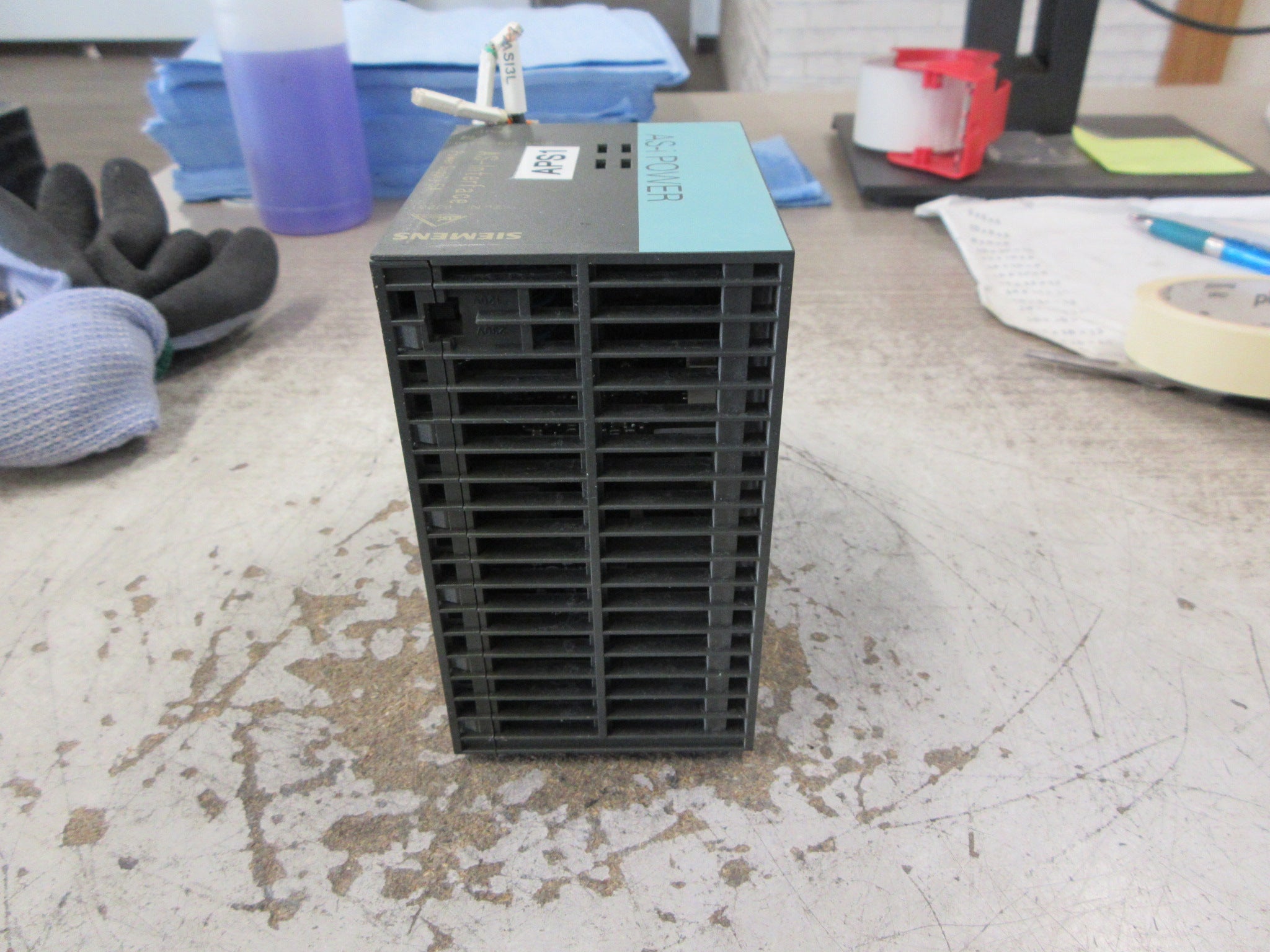 Siemens AS-Interface Power supply 3RX9 502-0BA00 *Broken DIN-Rail Mount* Used