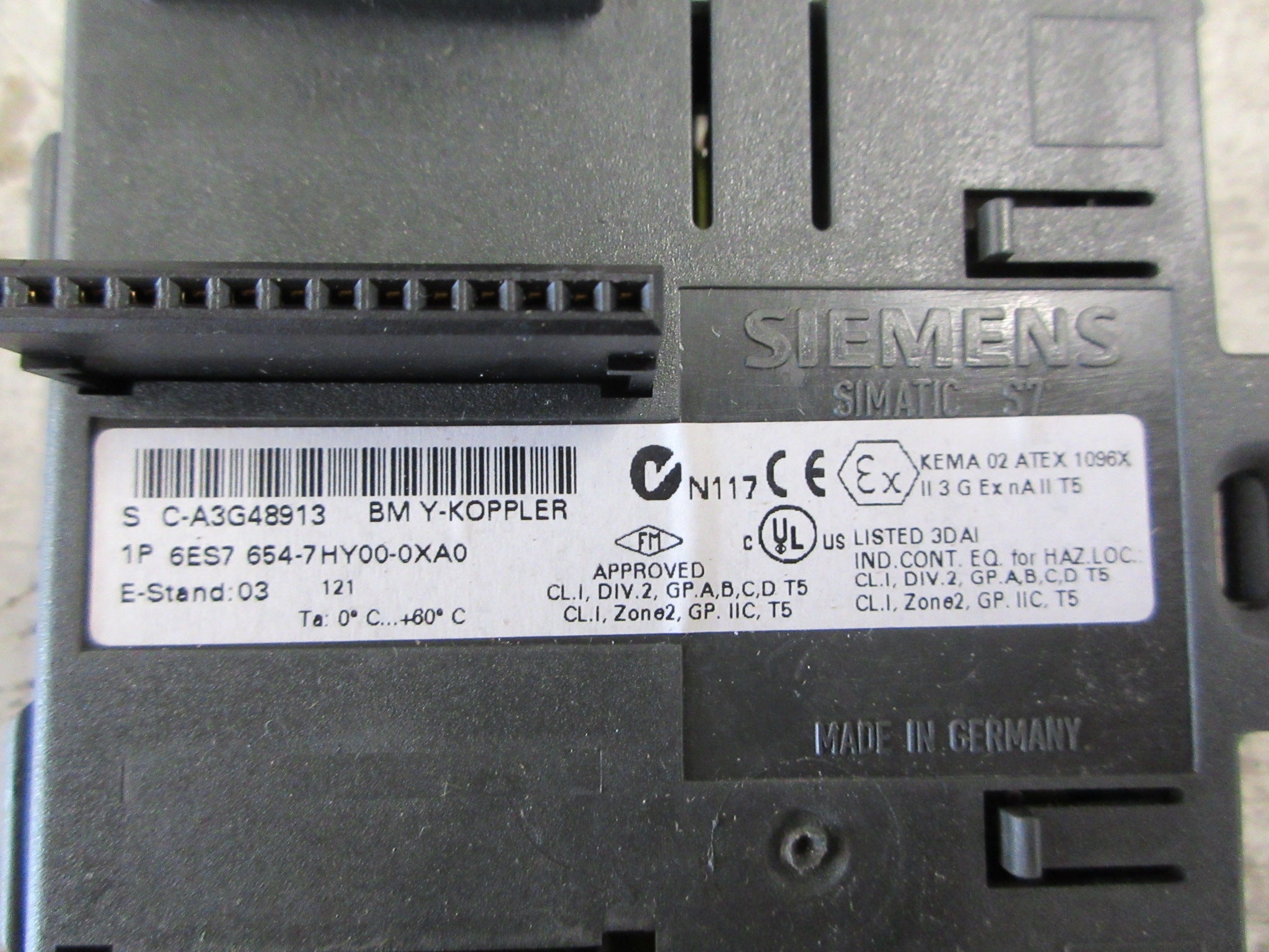 Siemens Simatic S7 Bus Module 6ES7 654-7HY00-0XA0 E-Stand: 03 Used