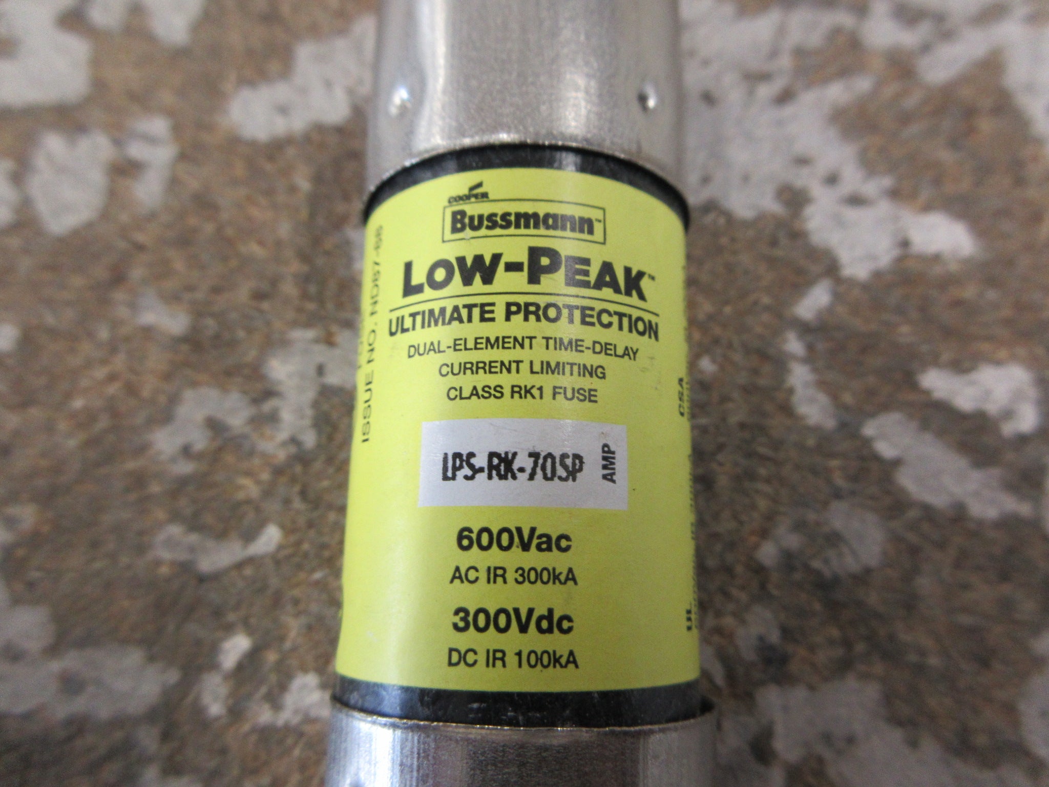 Cooper Bussmann Low-Peak Fuse LPS-RK-70SP 70A 600V Used