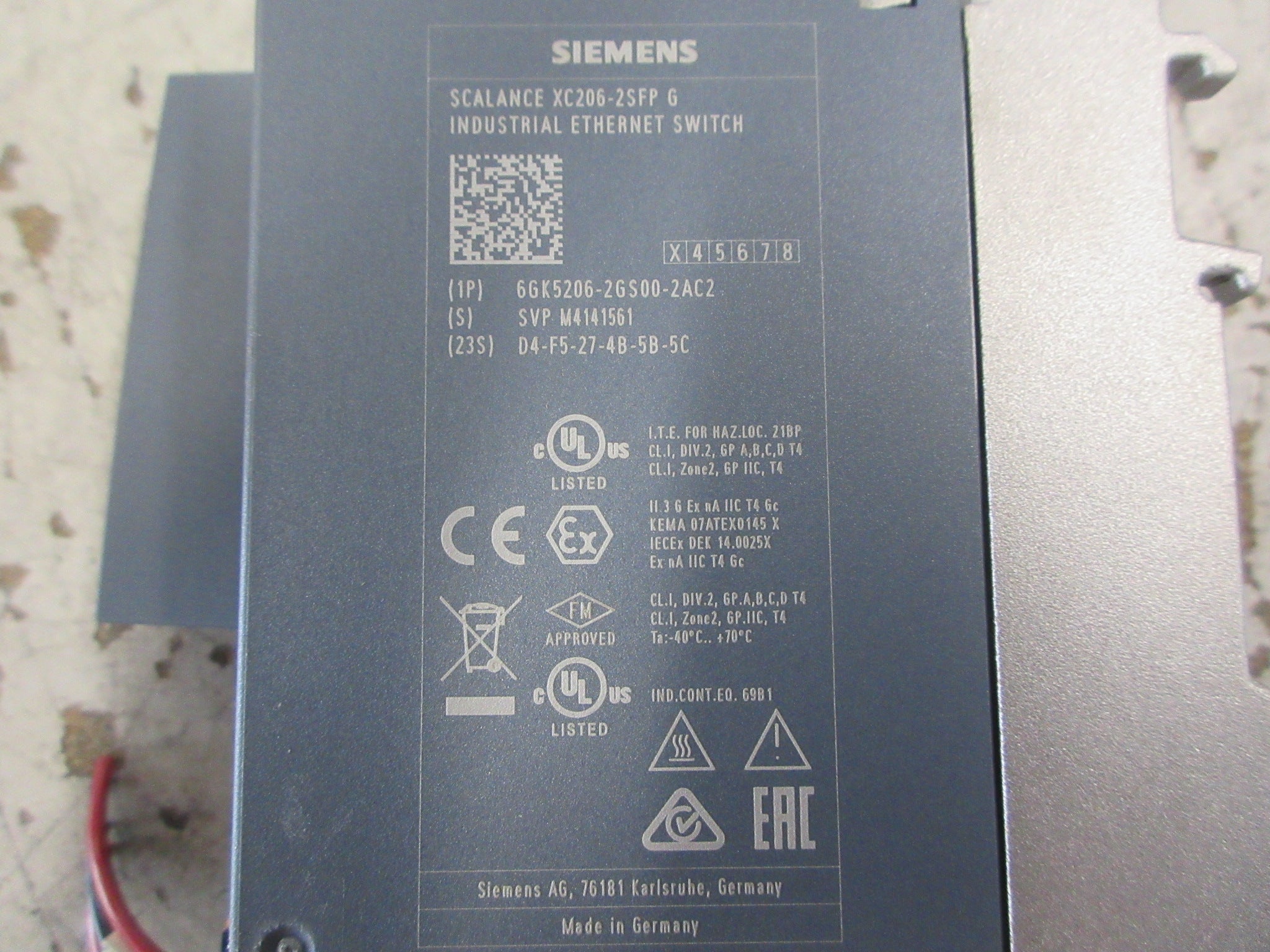 Siemens Scalance XC206-2SFP G Industrial Ethernet Switch 6GK5206-2GS00-2AC2 Used